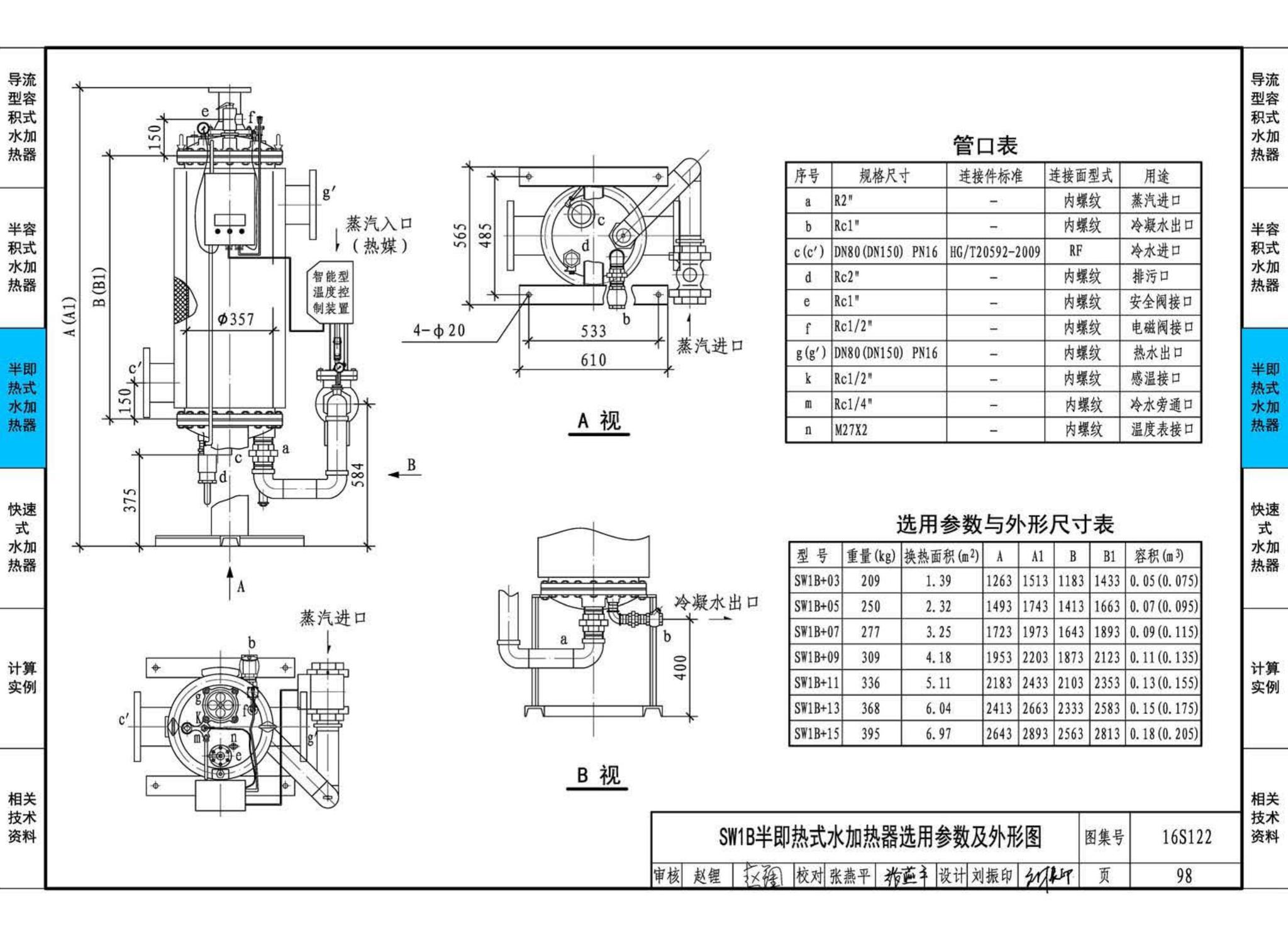 16S122--水加热器选用及安装