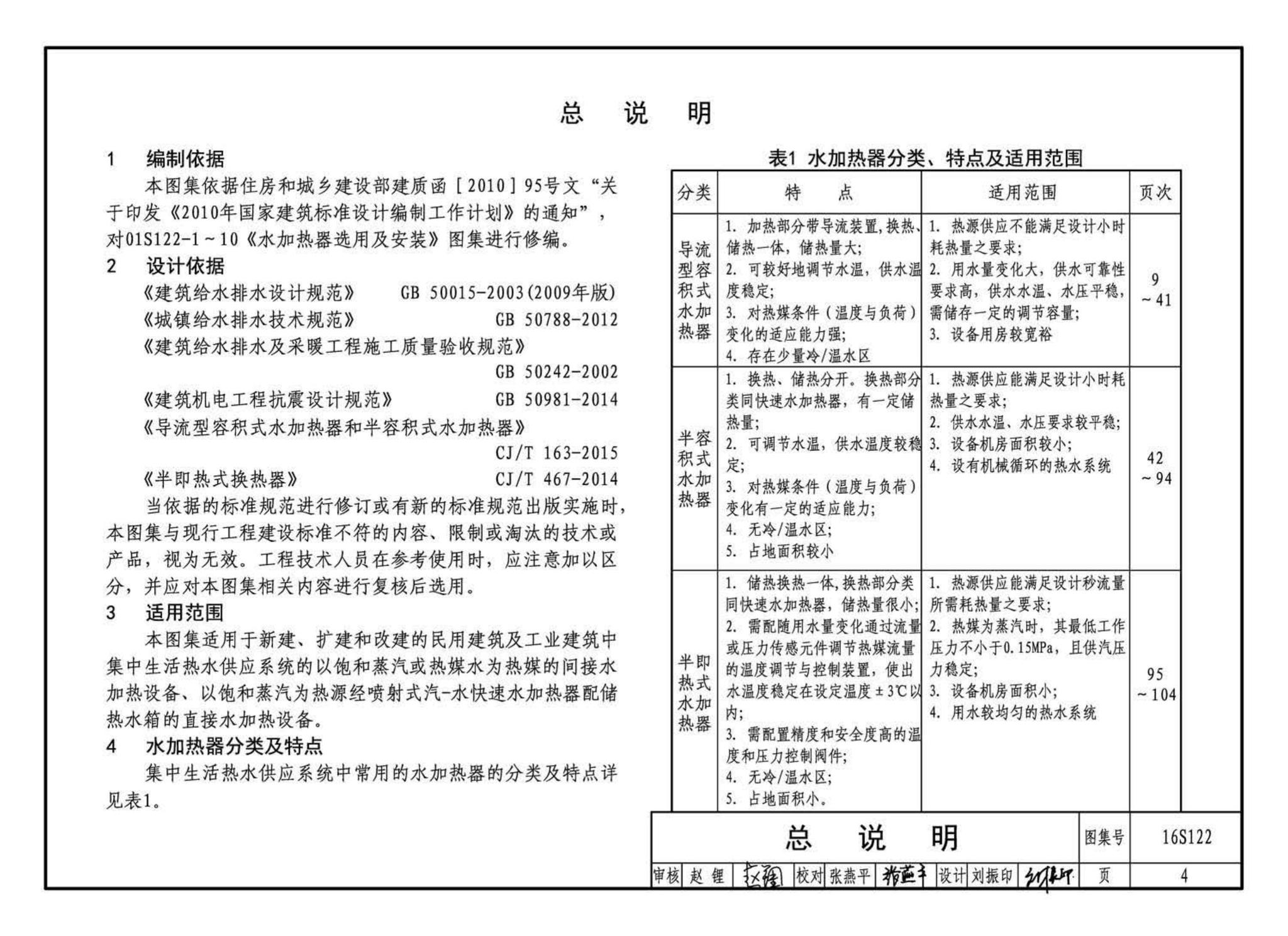 16S122--水加热器选用及安装