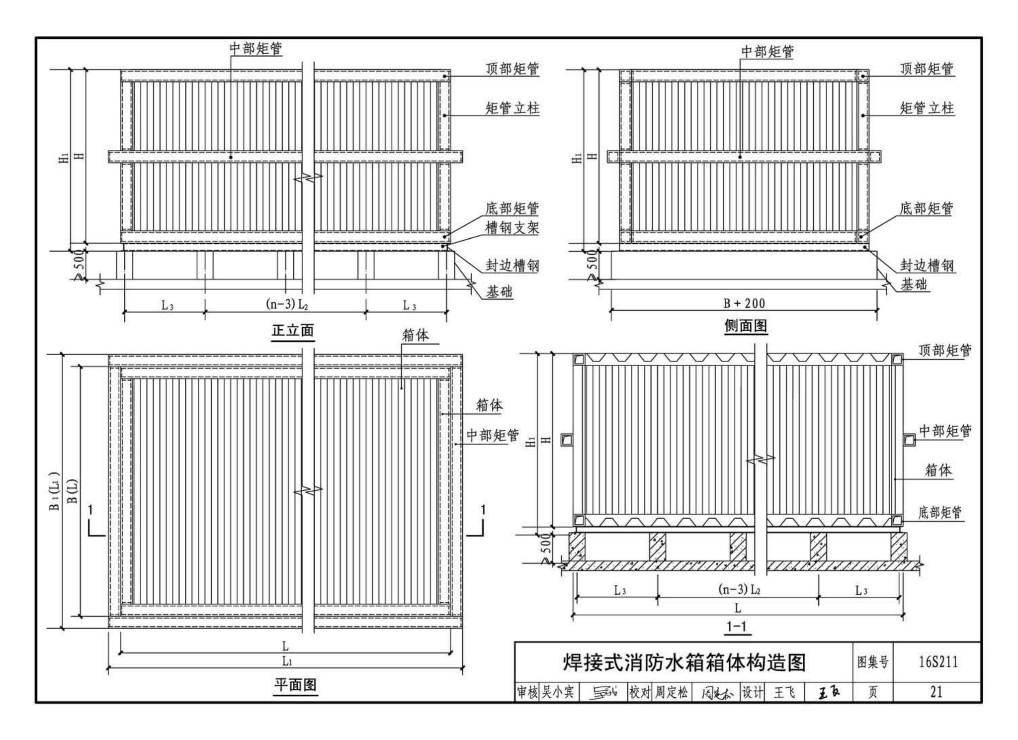 16S211--高位消防贮水箱选用及安装