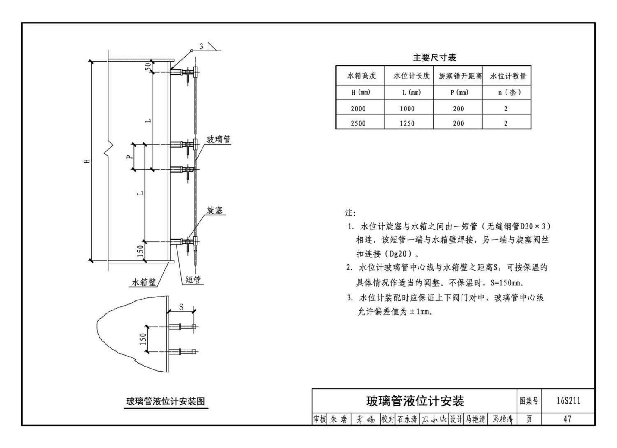 16S211--高位消防贮水箱选用及安装