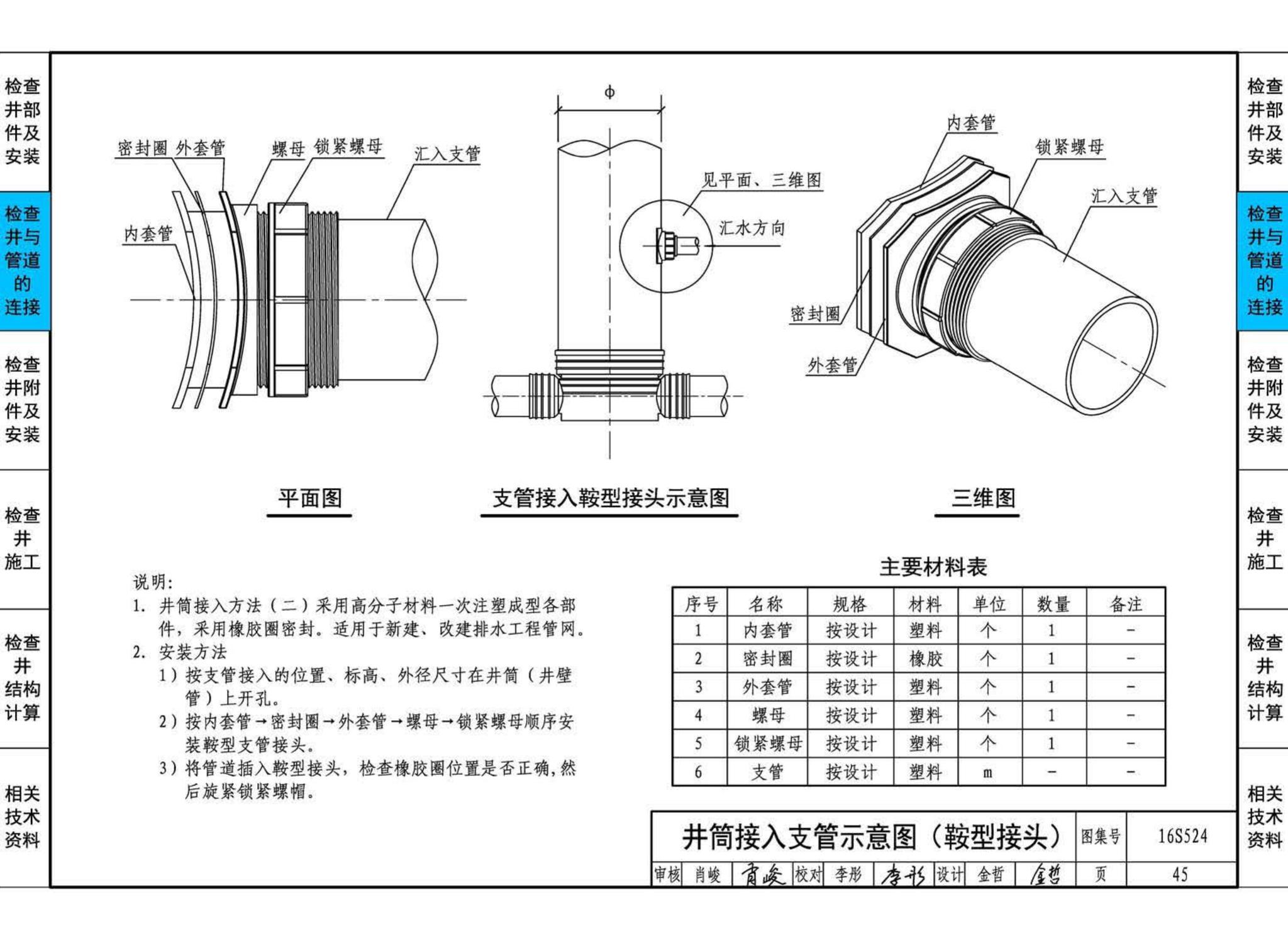 16S524--塑料排水检查井-井筒直径Φ700～Φ1000