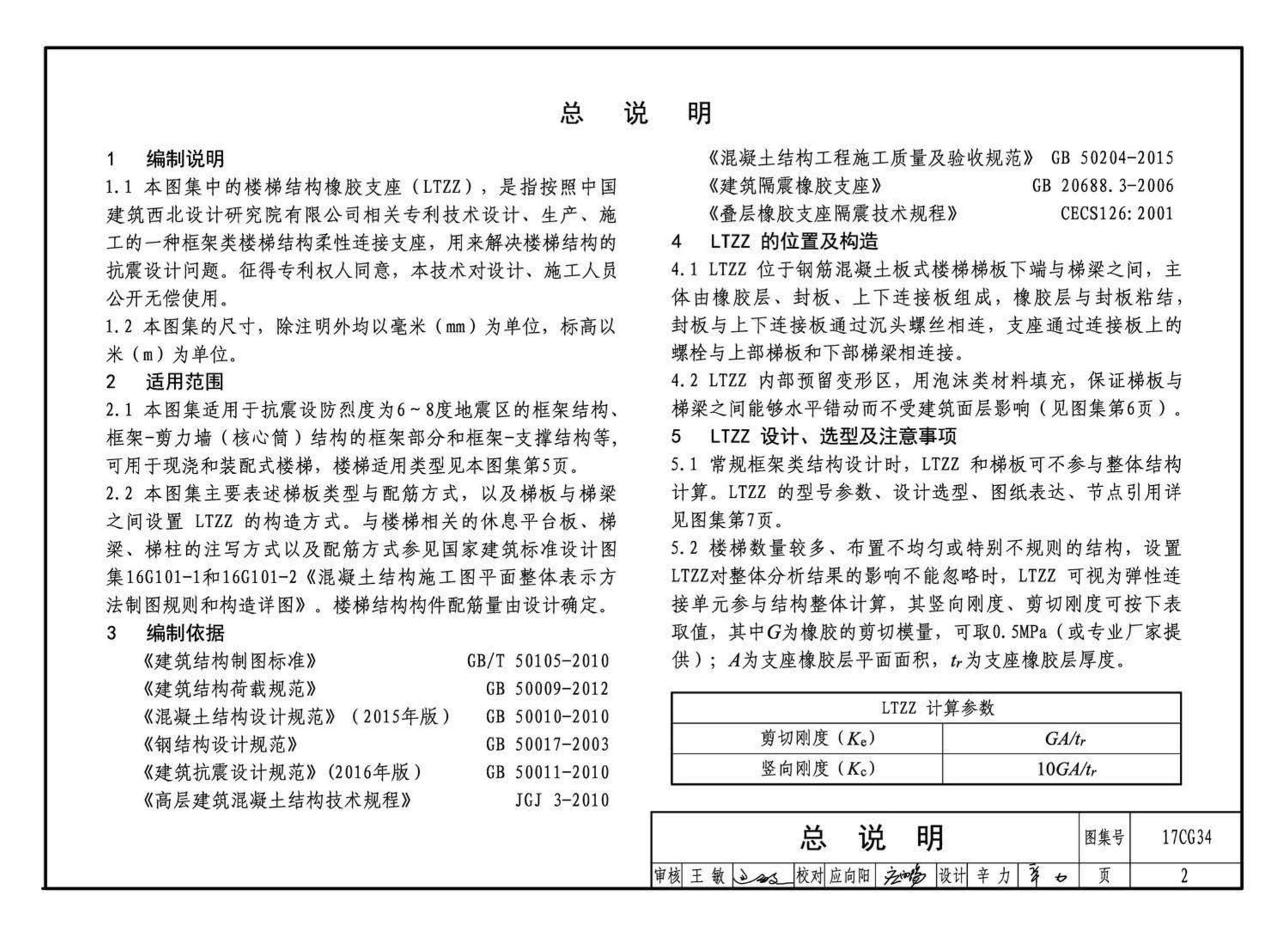 17CG34--橡胶支座钢筋混凝土板式楼梯