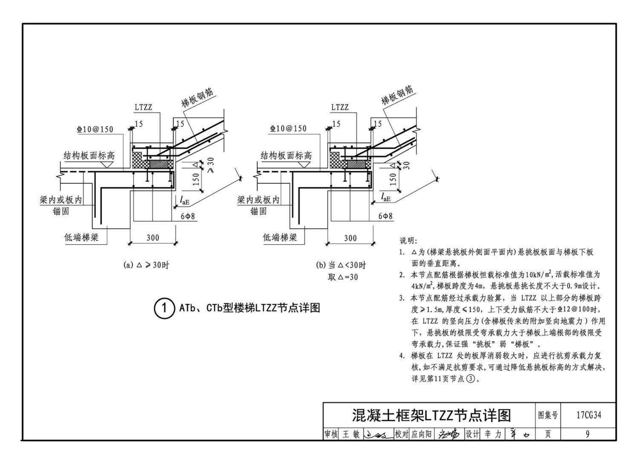 17CG34--橡胶支座钢筋混凝土板式楼梯