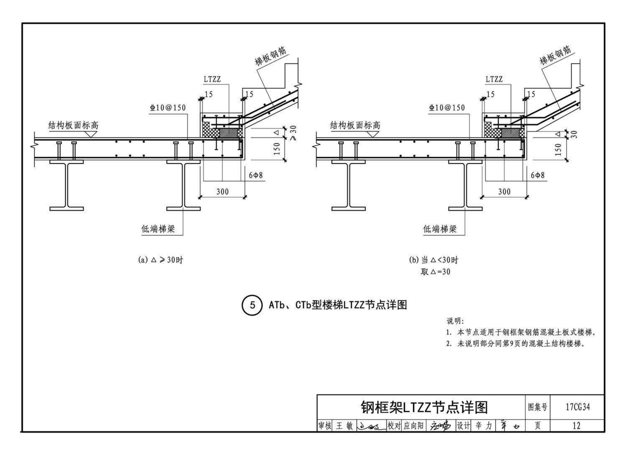 17CG34--橡胶支座钢筋混凝土板式楼梯