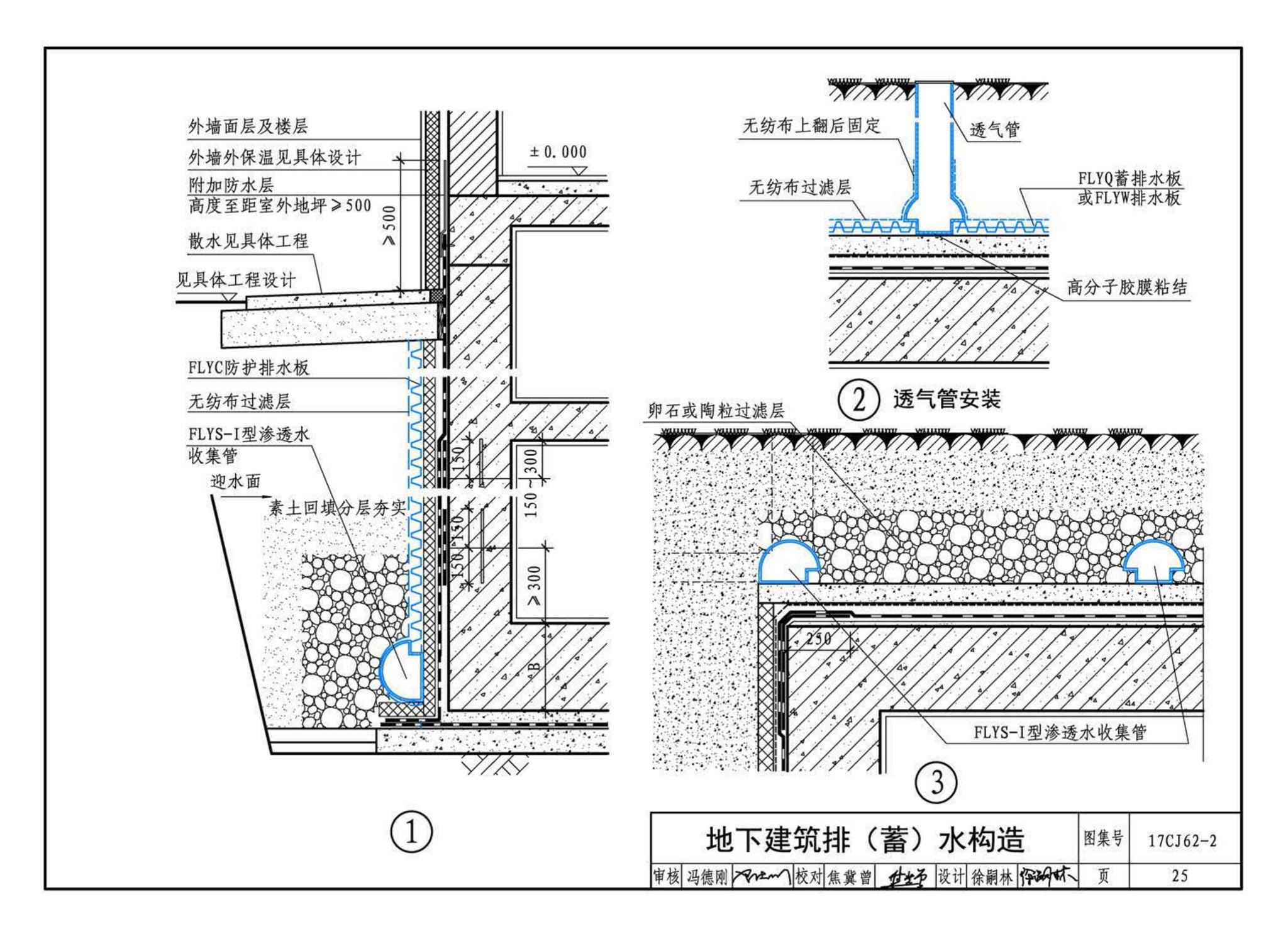 17CJ62-2--塑料防护排（蓄）水板建筑构造（二）--法莱宝排（蓄）水板系统