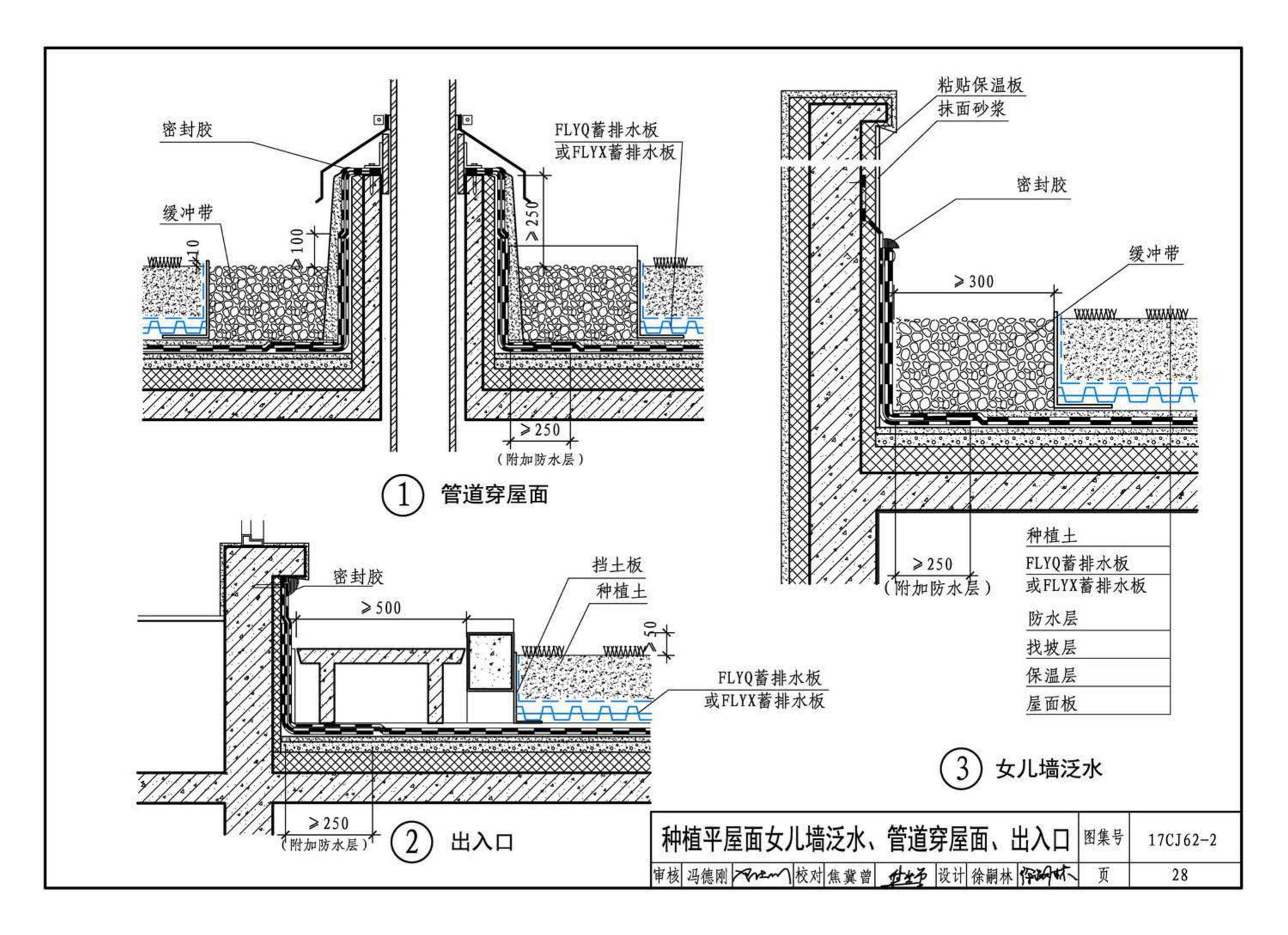 17CJ62-2--塑料防护排（蓄）水板建筑构造（二）--法莱宝排（蓄）水板系统