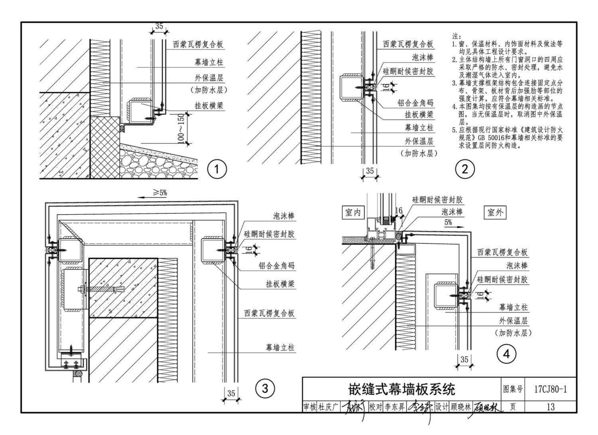 17CJ80-1--铝合金复合板建筑幕墙及装饰构造—BHOWA西蒙瓦楞复合板