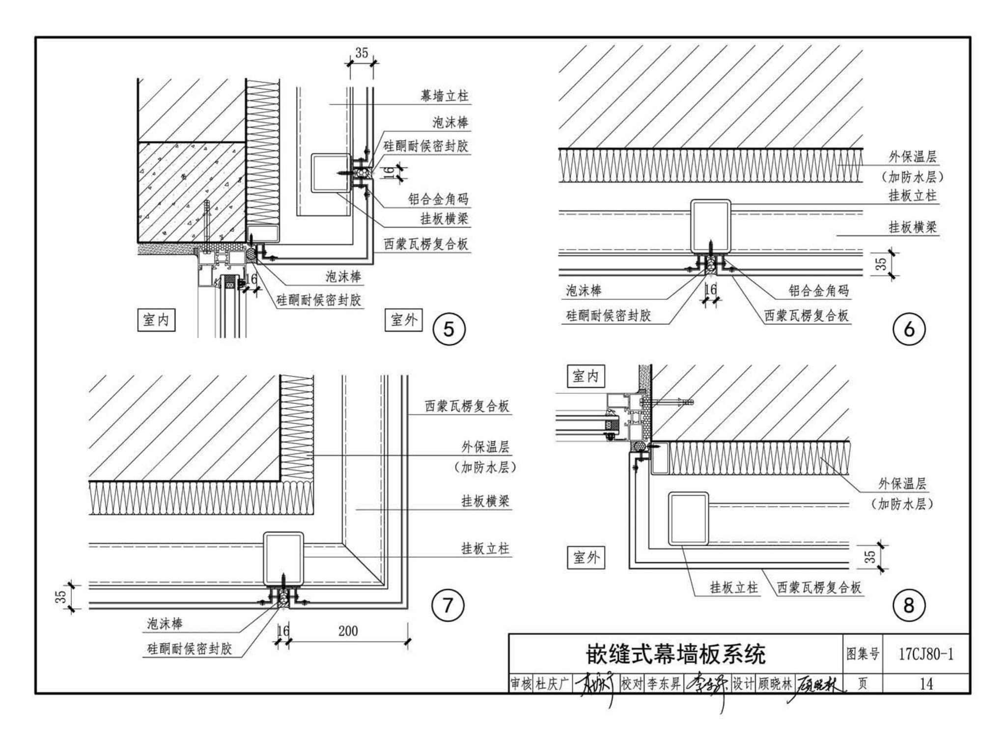 17CJ80-1--铝合金复合板建筑幕墙及装饰构造—BHOWA西蒙瓦楞复合板