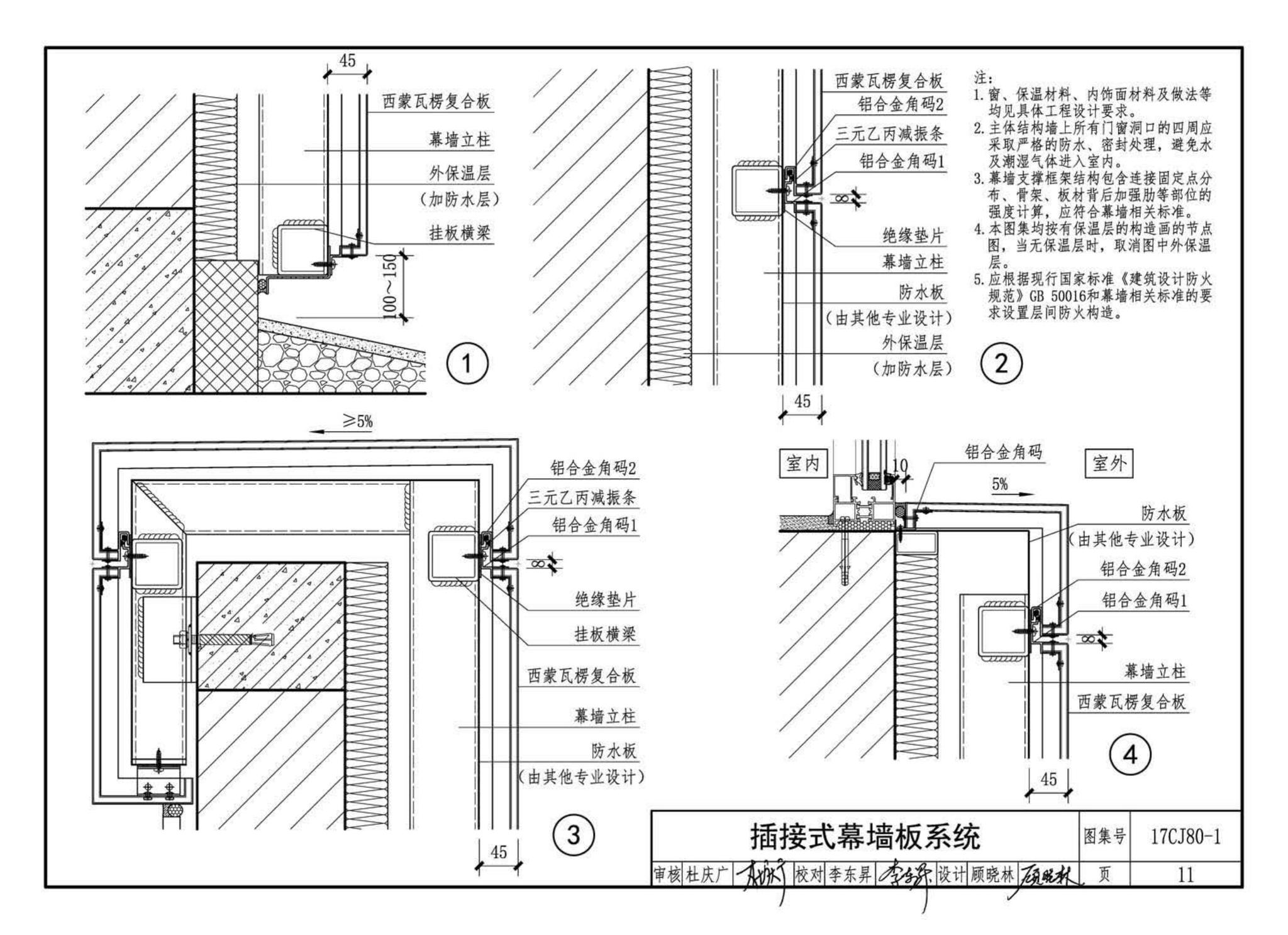 17CJ80-1--铝合金复合板建筑幕墙及装饰构造—BHOWA西蒙瓦楞复合板