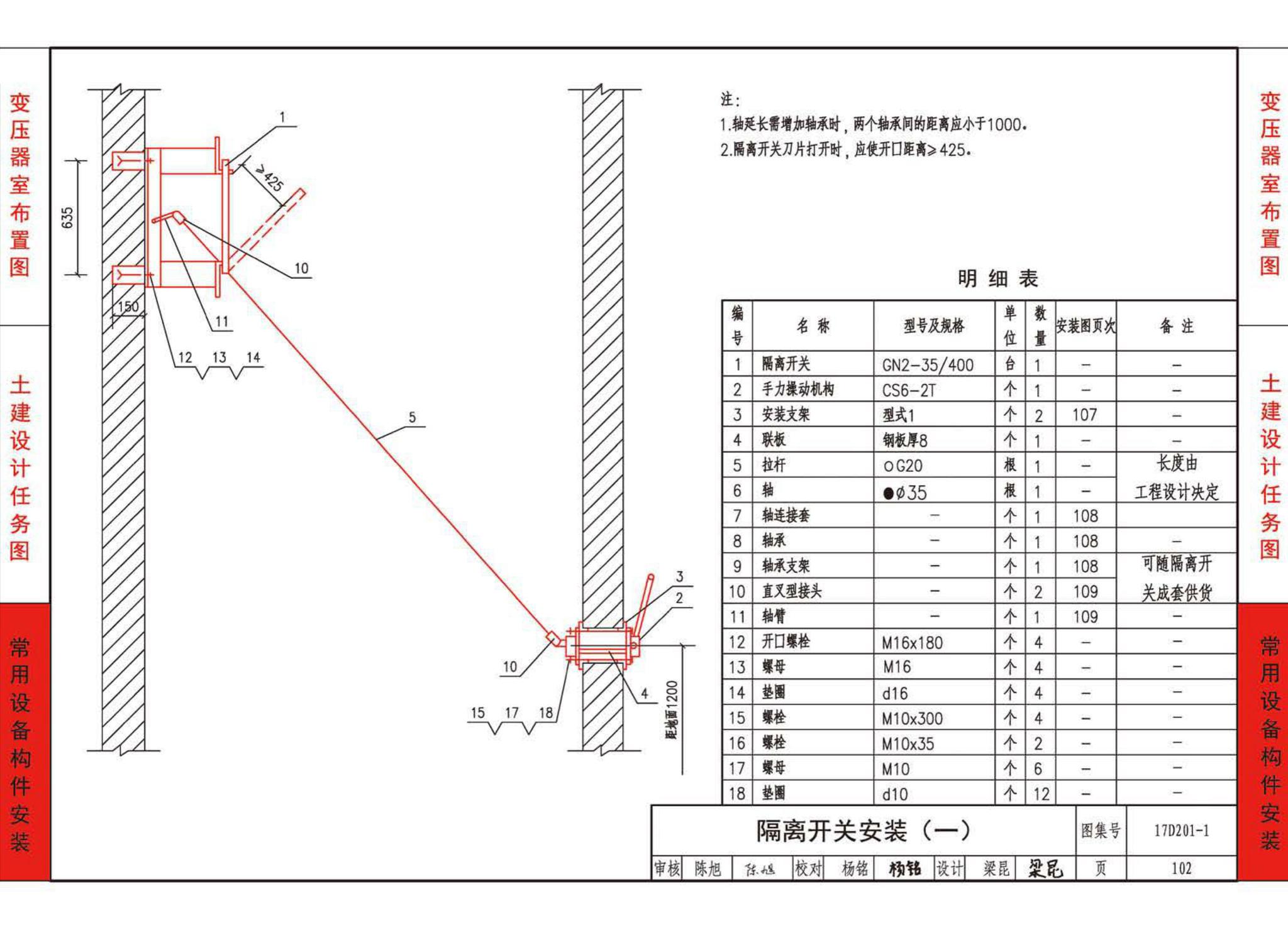 17D201-1--35/0.4kV附设式油浸变压器室布置