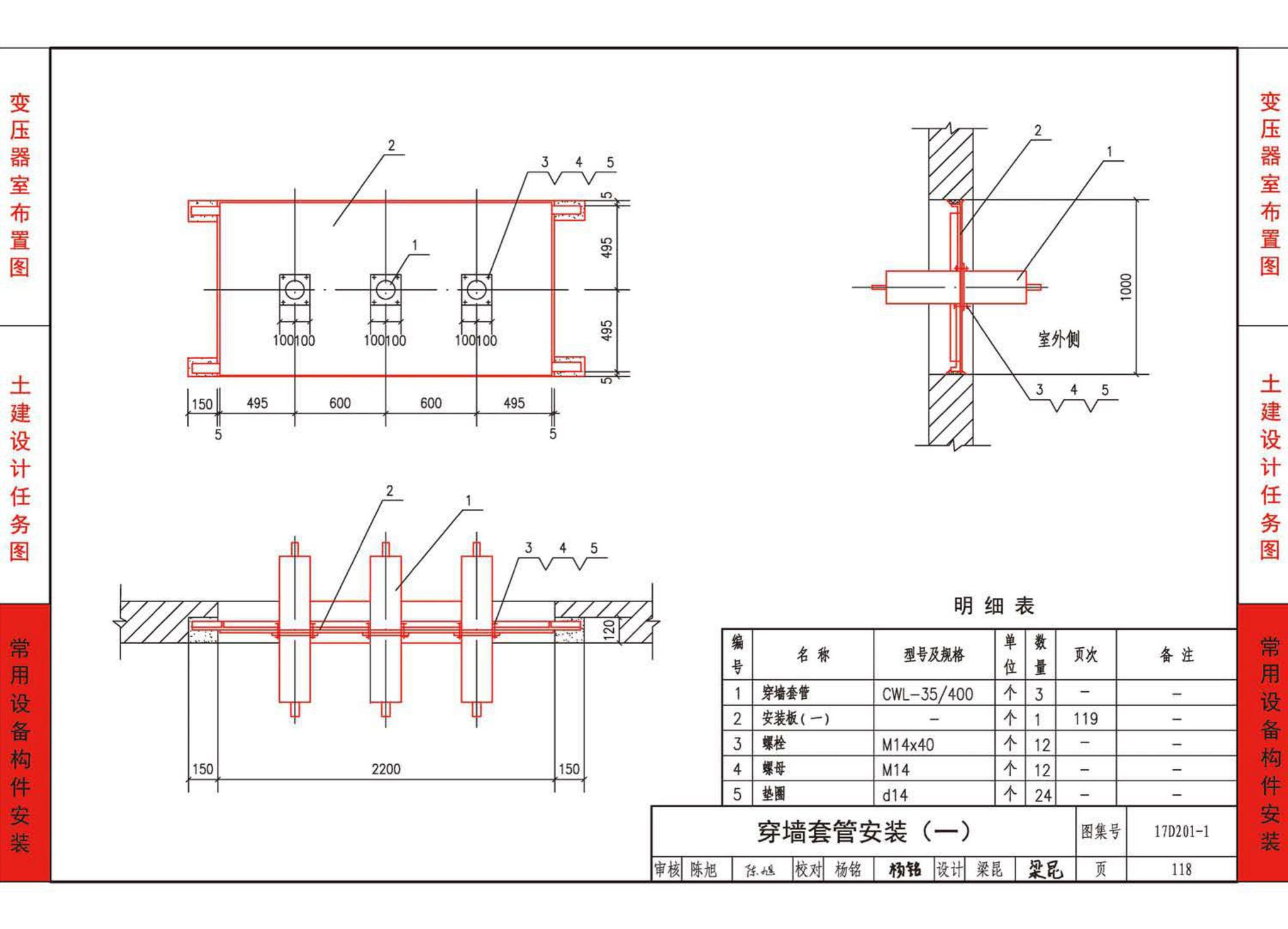 17D201-1--35/0.4kV附设式油浸变压器室布置