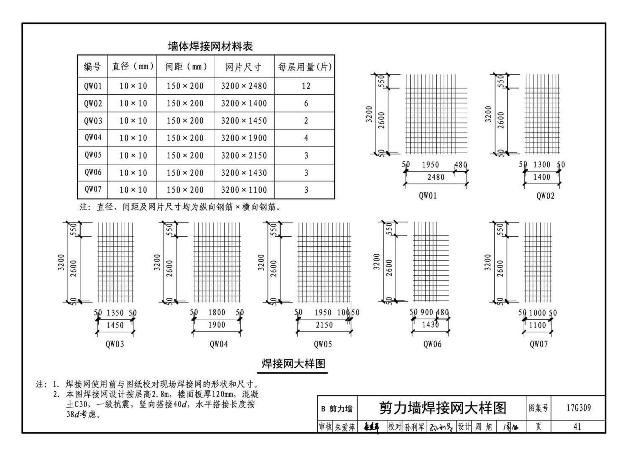 17G309--钢筋焊接网混凝土结构构造详图