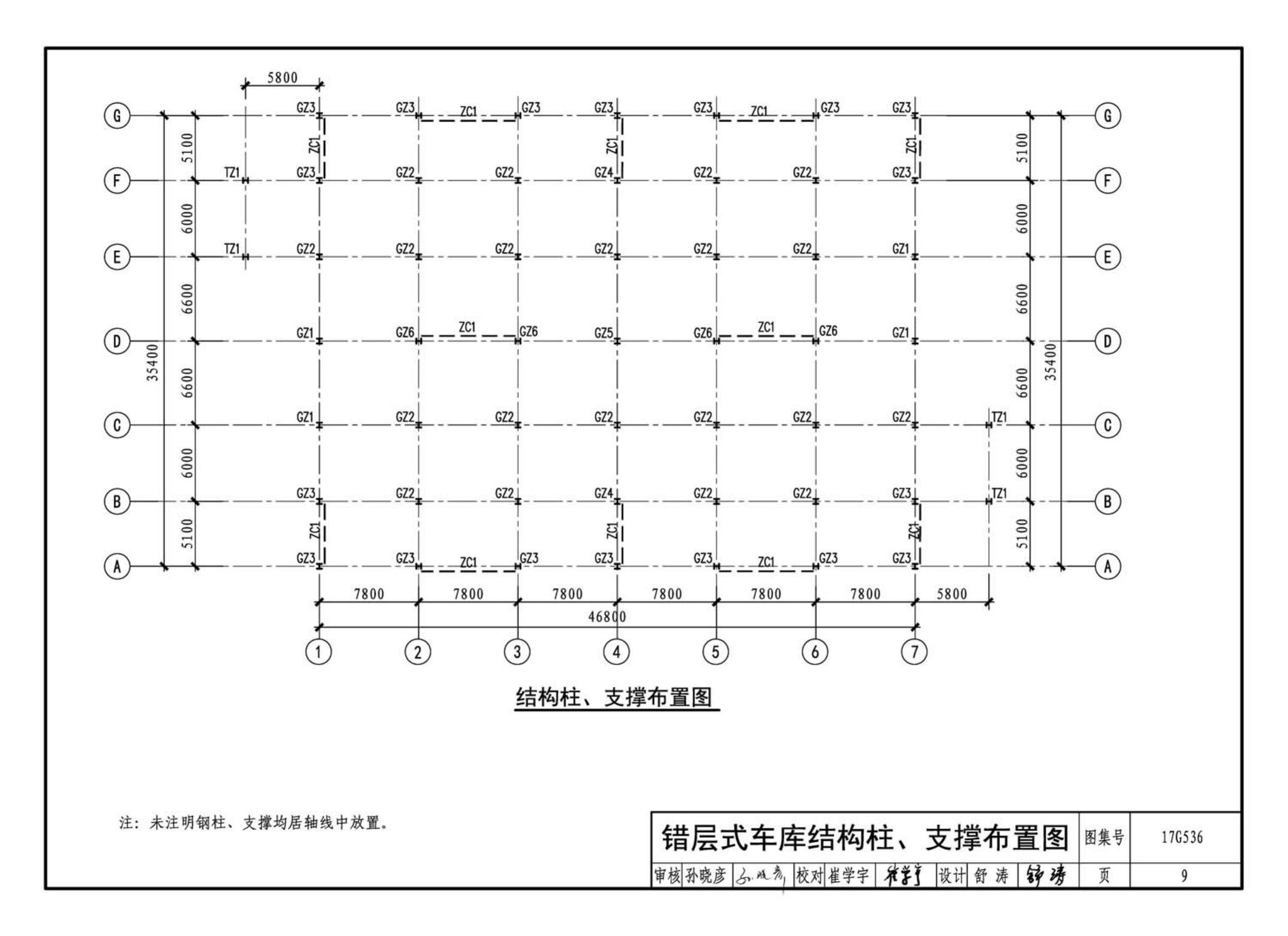 17G536--钢结构停车楼（坡道式）