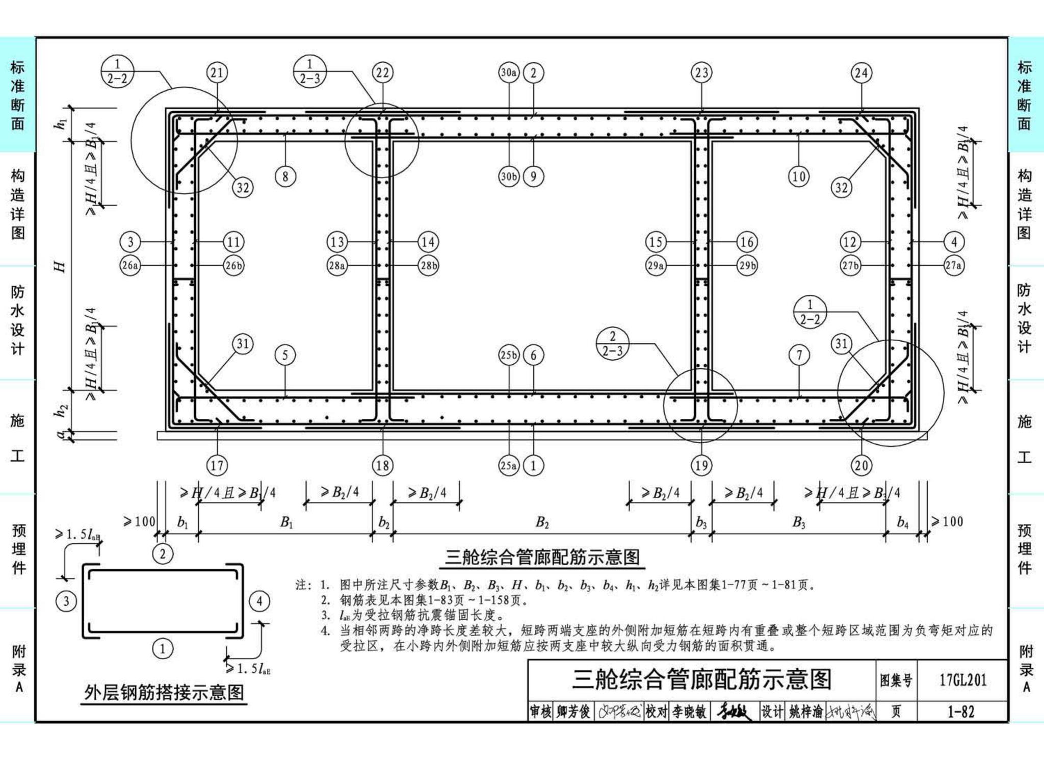 17GL201--现浇混凝土综合管廊