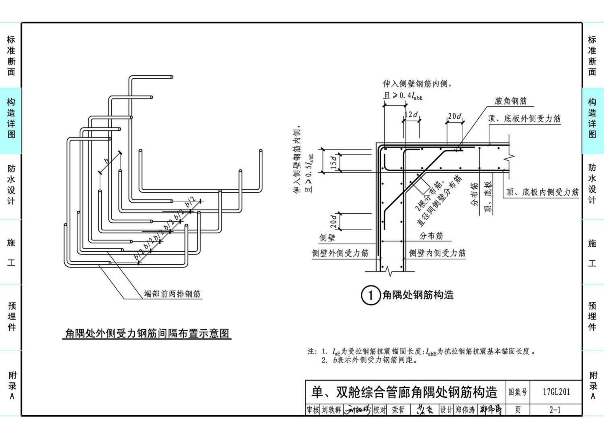 17GL201--现浇混凝土综合管廊