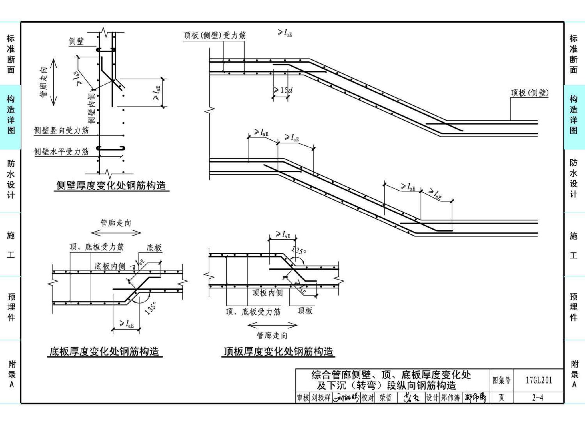 17GL201--现浇混凝土综合管廊