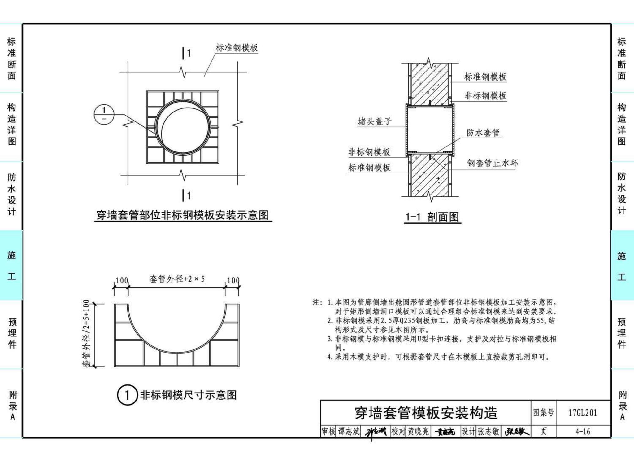 17GL201--现浇混凝土综合管廊