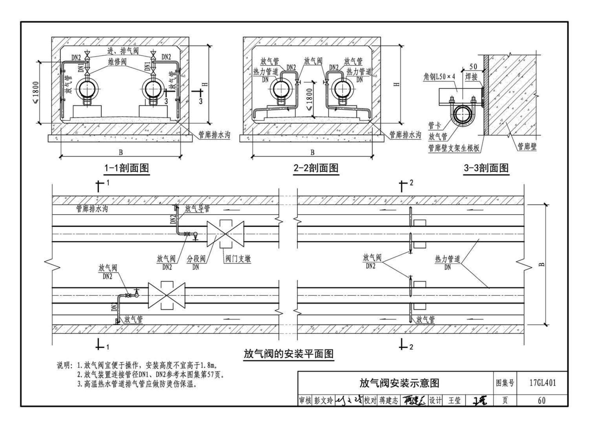 17GL401--综合管廊热力管道敷设与安装