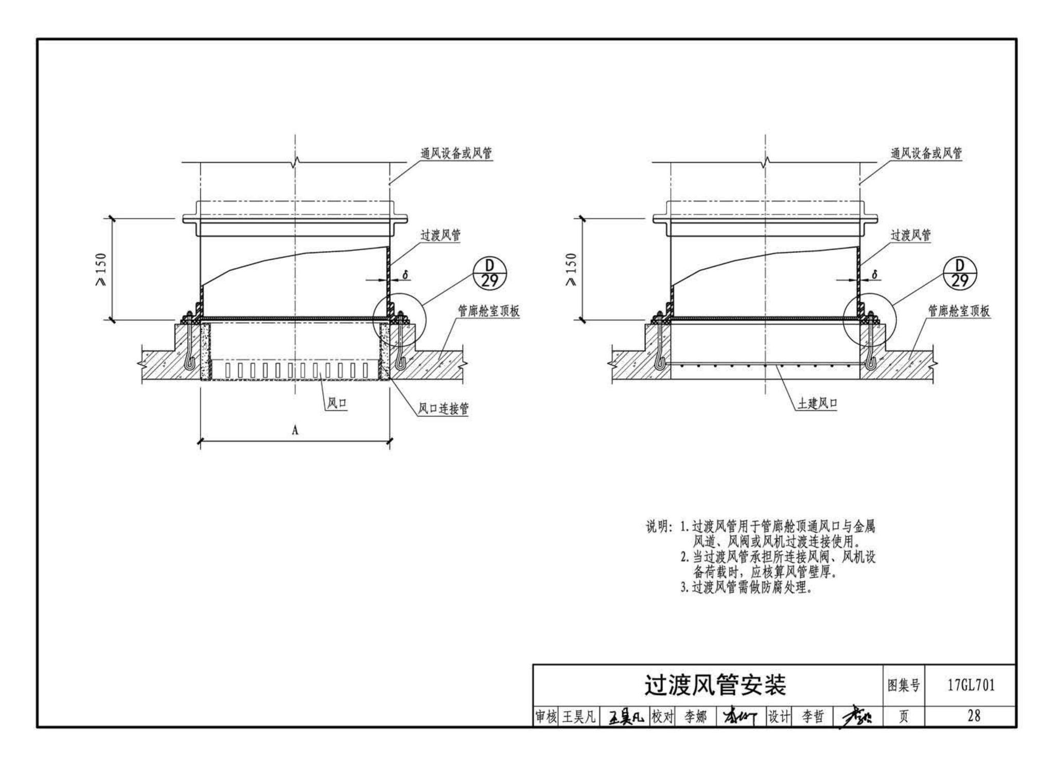 17GL701--综合管廊通风设施设计与施工