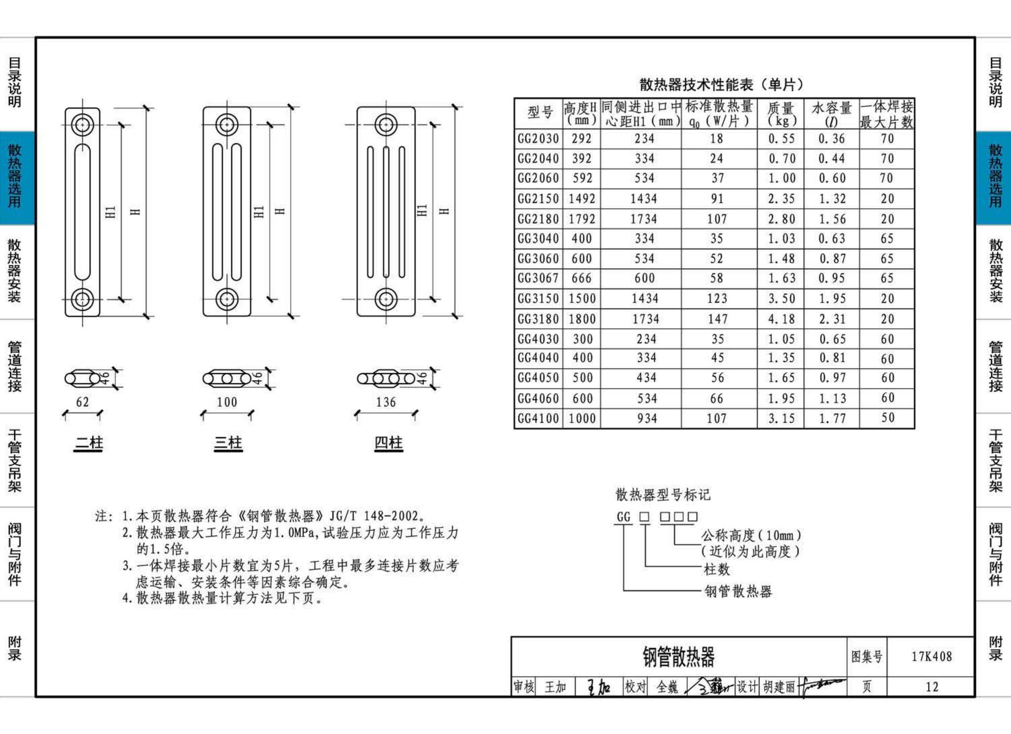 17K408--散热器选用与管道安装