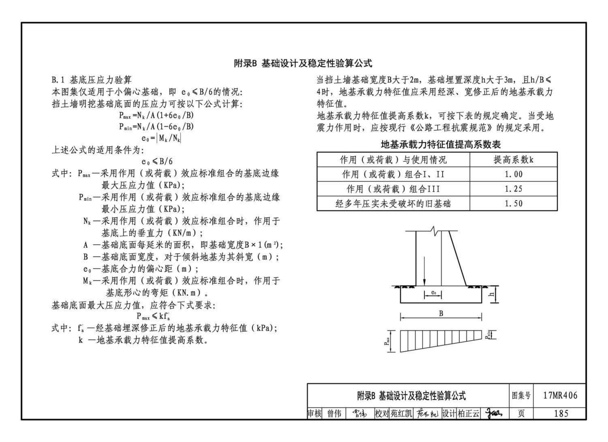 17MR406--城市道路—现浇钢筋混凝土挡土墙（路肩式）