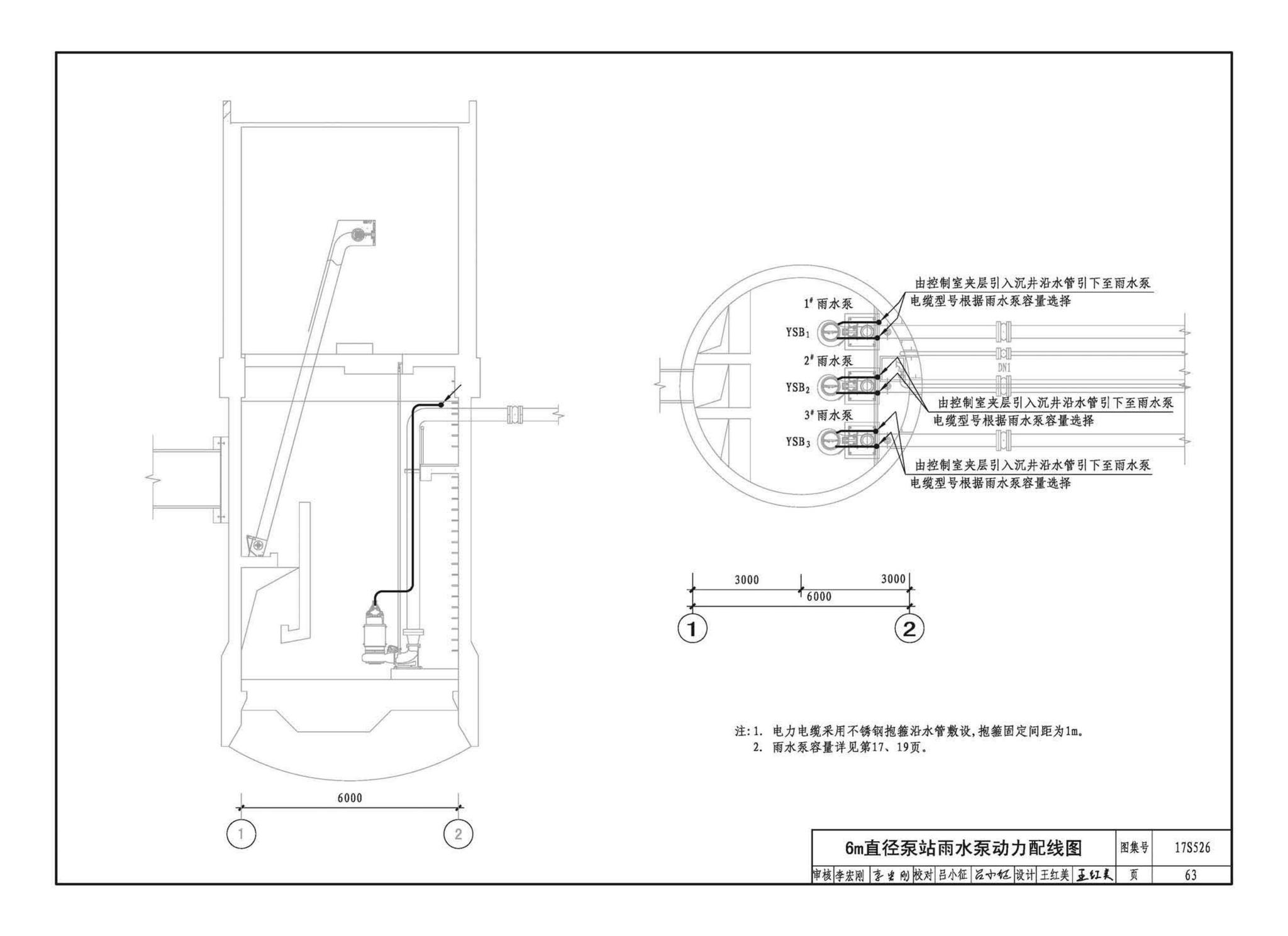 17S526--圆形沉井式雨水泵站