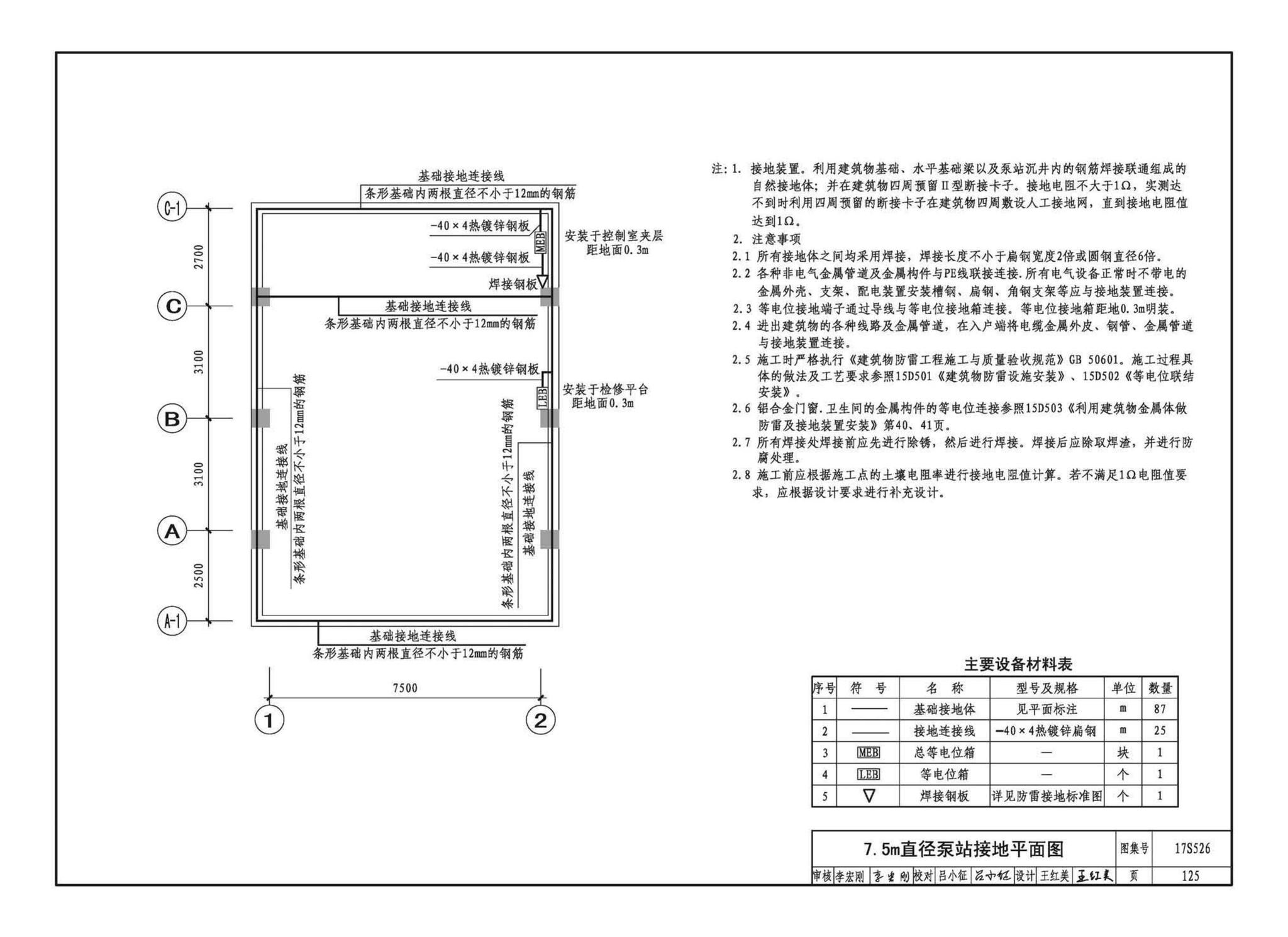 17S526--圆形沉井式雨水泵站