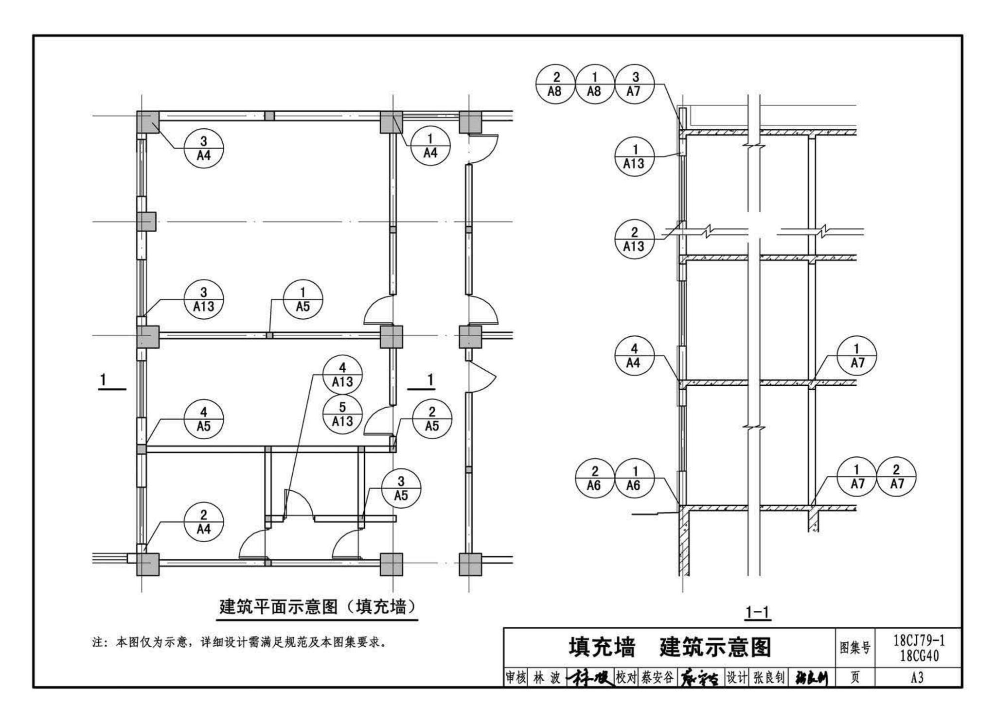 18CJ79-1、18CG40--装配式砌块墙构造(一)