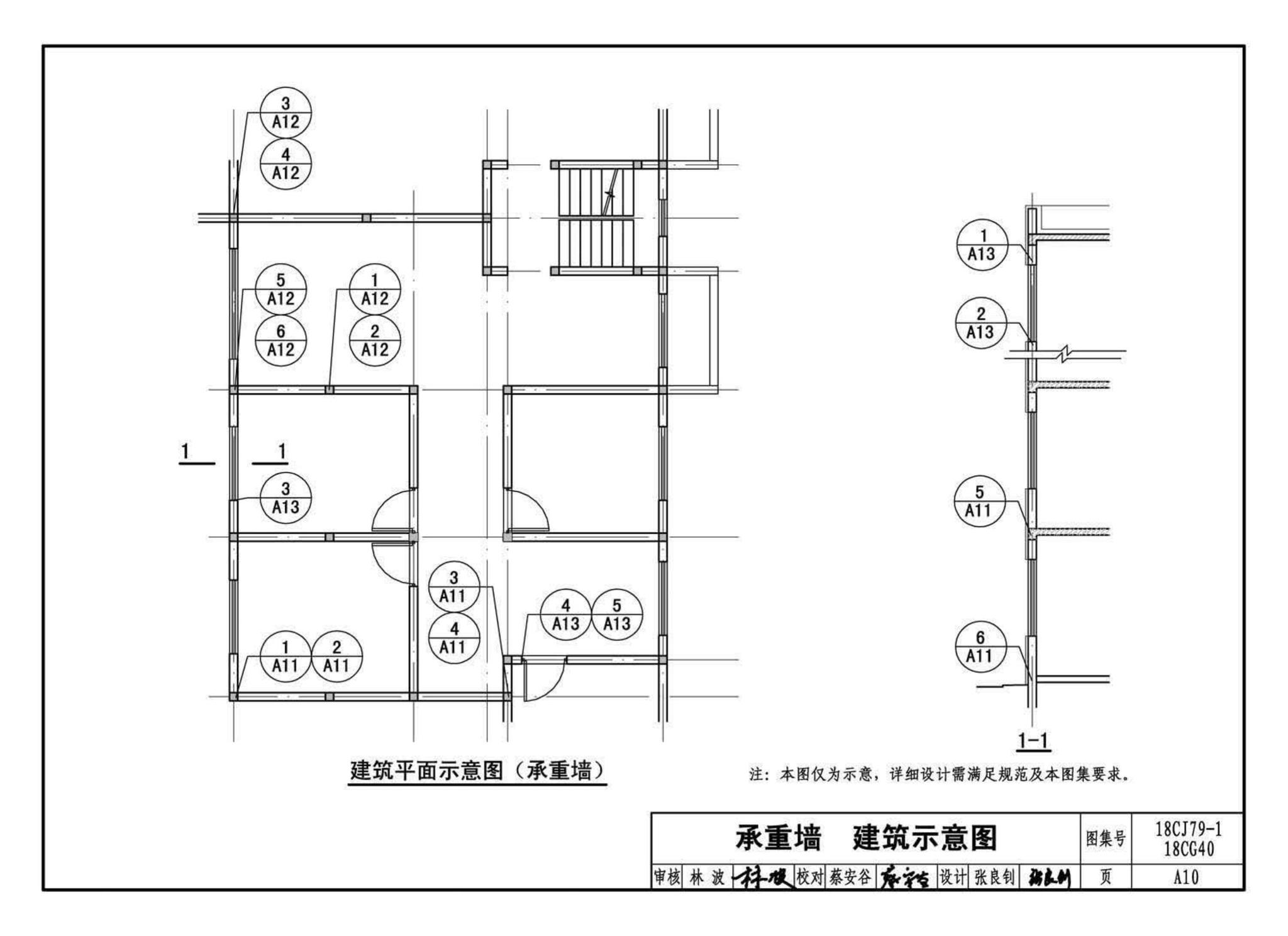 18CJ79-1、18CG40--装配式砌块墙构造(一)