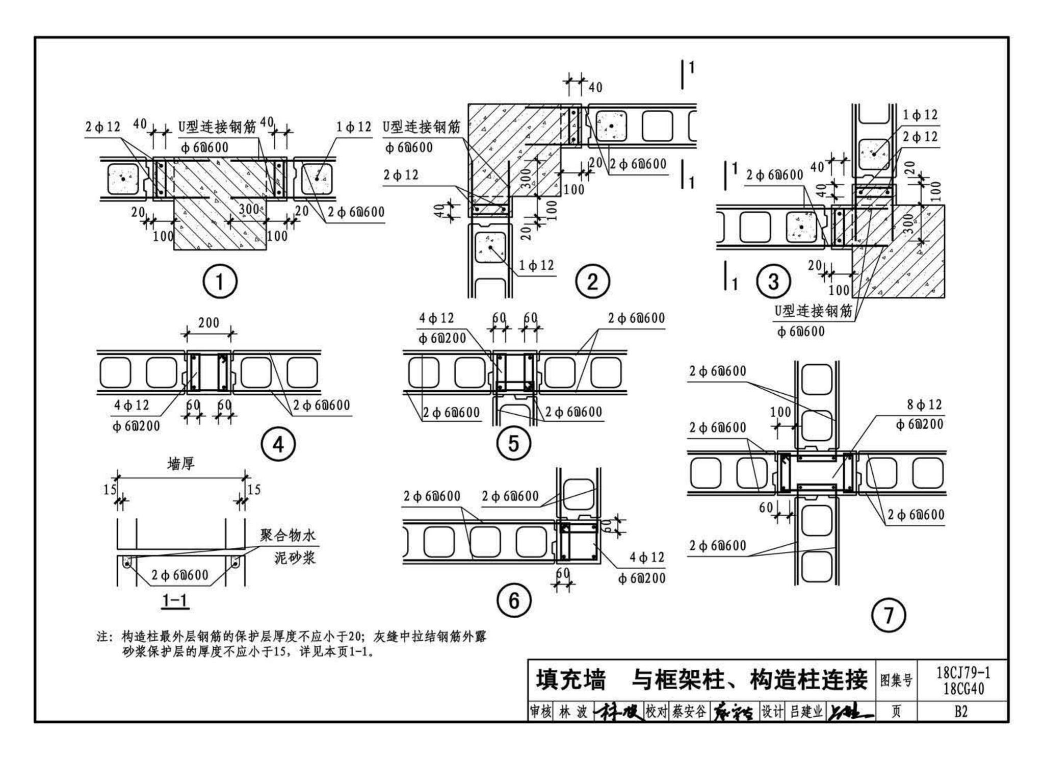 18CJ79-1、18CG40--装配式砌块墙构造(一)