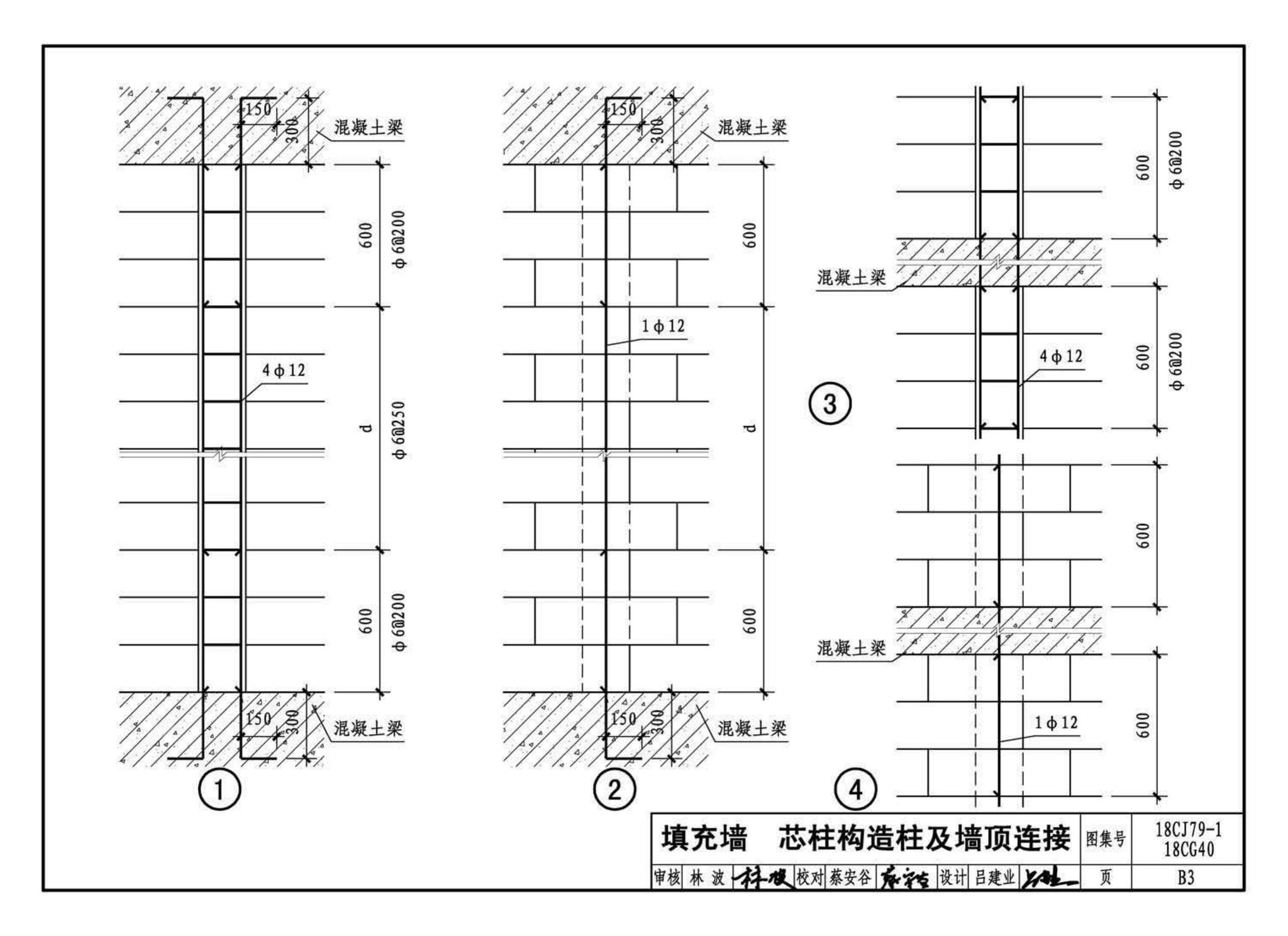 18CJ79-1、18CG40--装配式砌块墙构造(一)