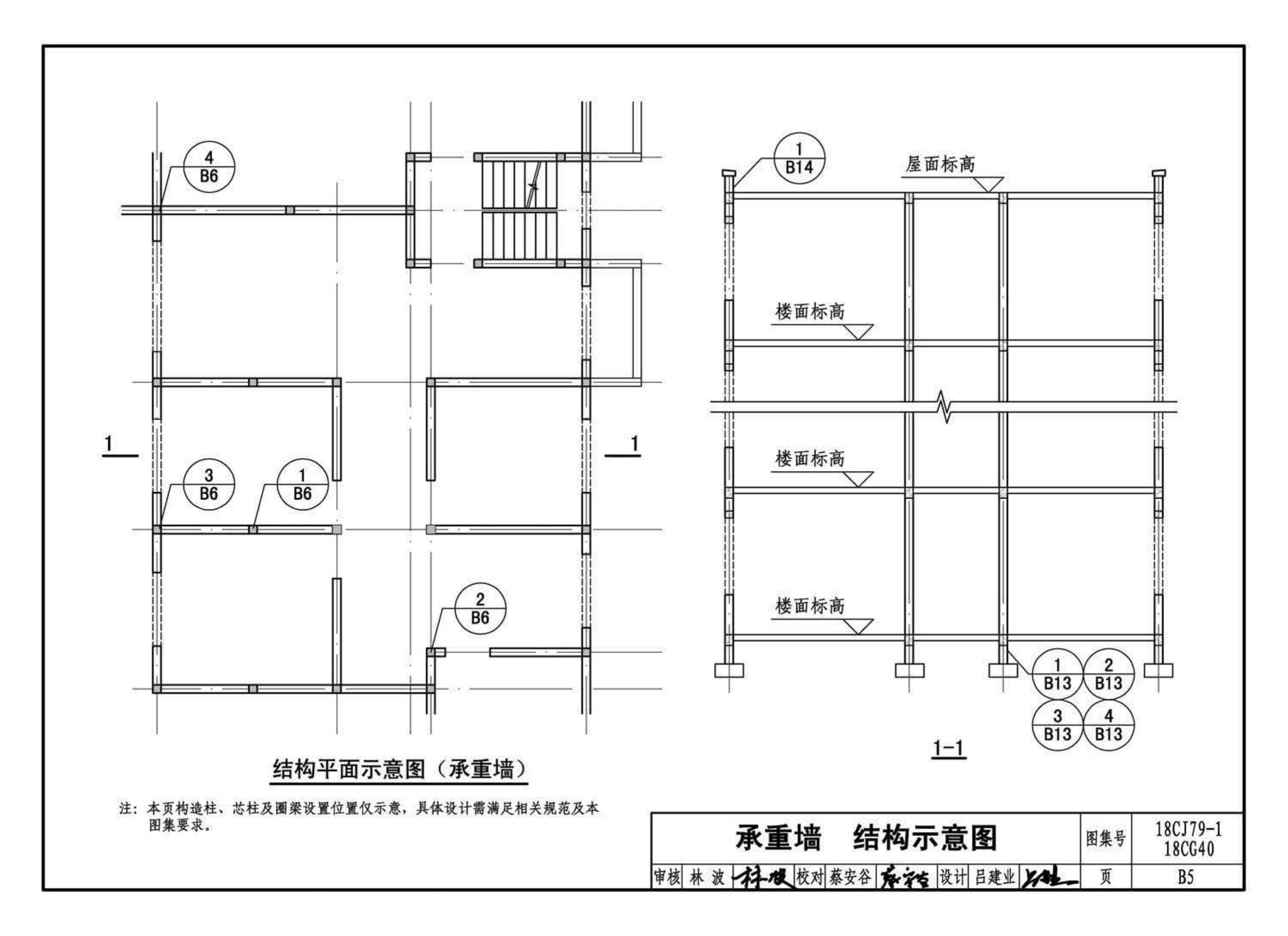 18CJ79-1、18CG40--装配式砌块墙构造(一)