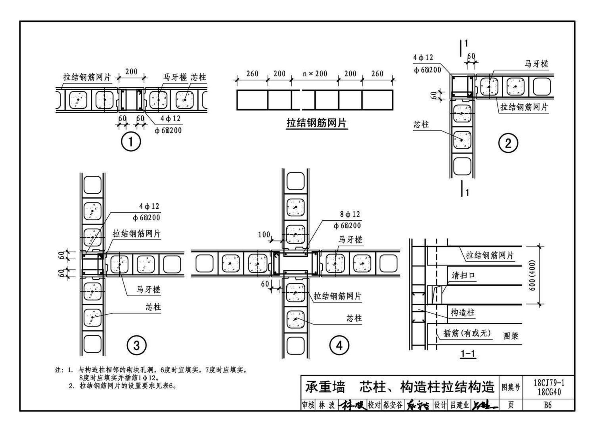 18CJ79-1、18CG40--装配式砌块墙构造(一)