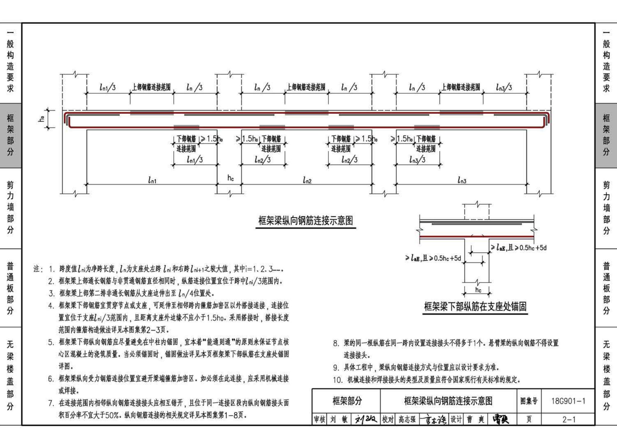 18G901-1--混凝土结构施工钢筋排布规则与构造详图（现浇混凝土框架、剪力墙、梁、板）