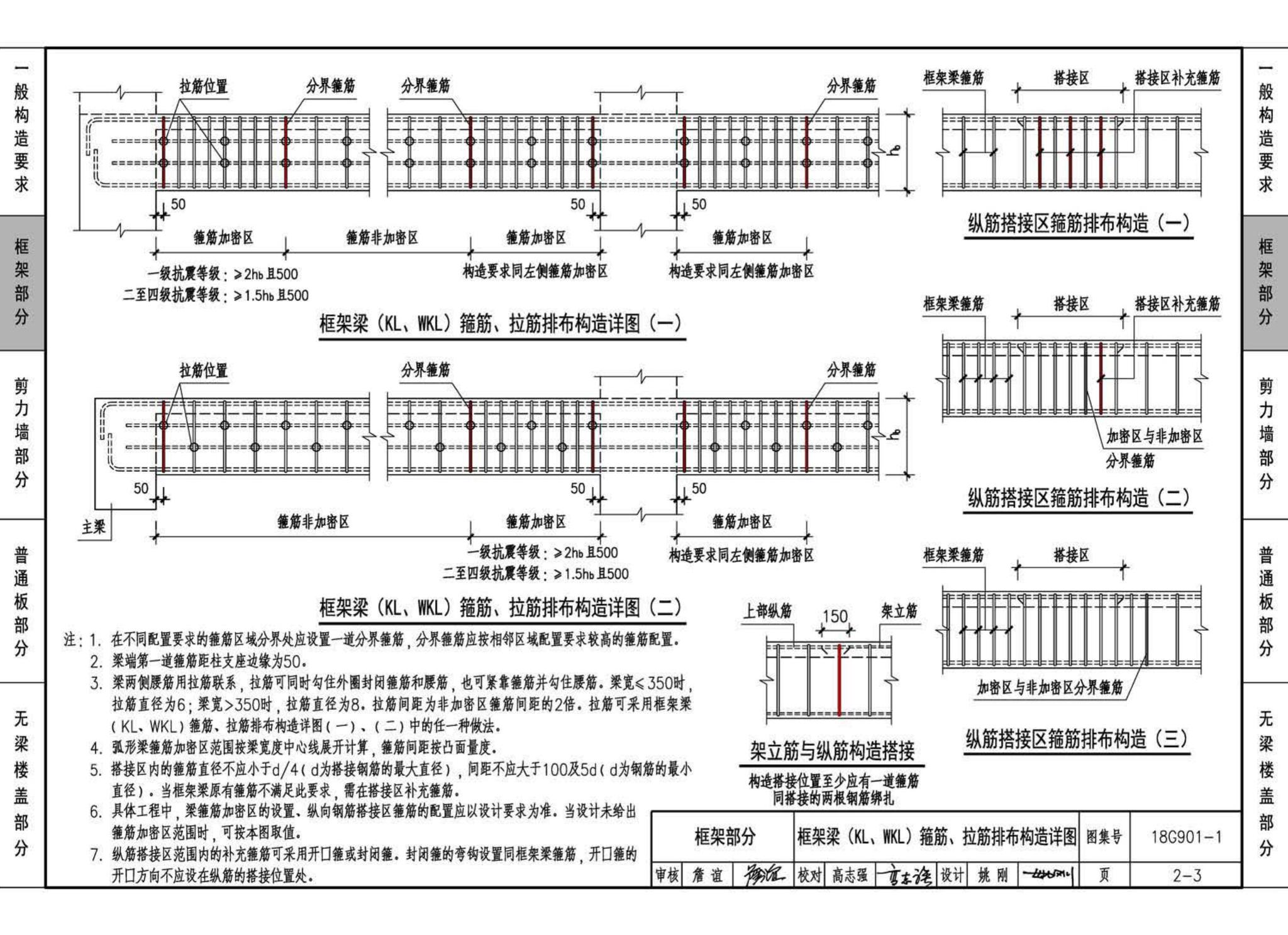 18G901-1--混凝土结构施工钢筋排布规则与构造详图（现浇混凝土框架、剪力墙、梁、板）