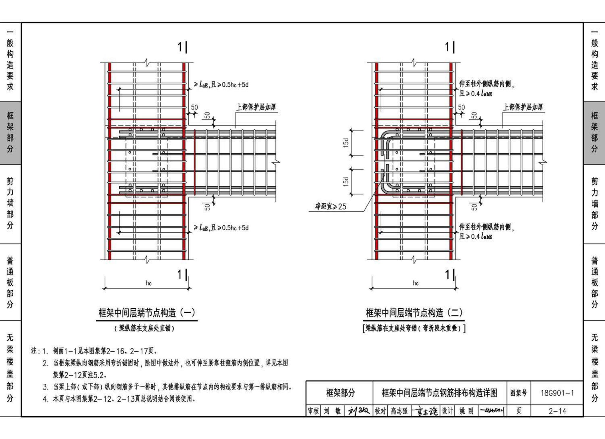 18G901-1--混凝土结构施工钢筋排布规则与构造详图（现浇混凝土框架、剪力墙、梁、板）