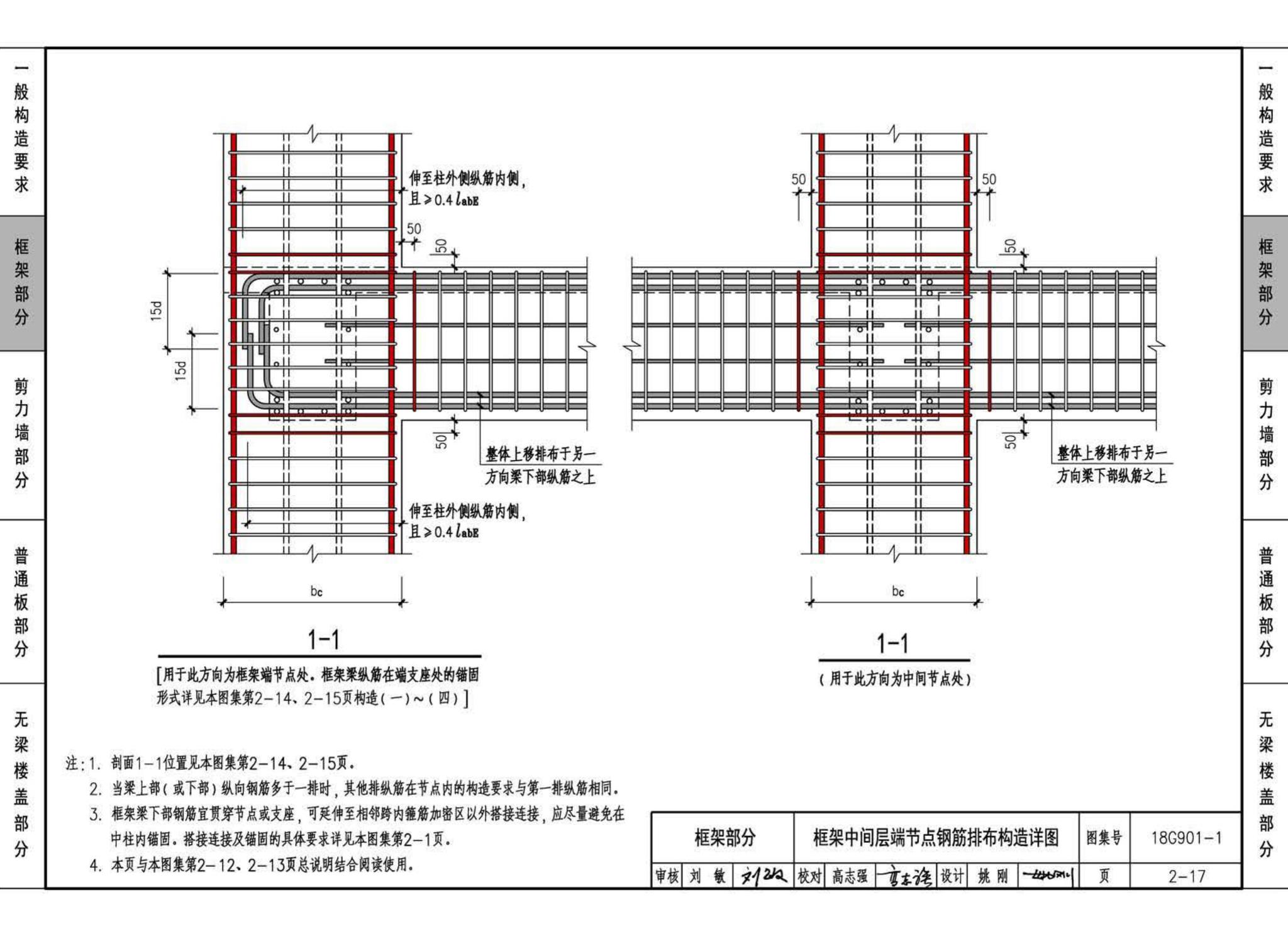 18G901-1--混凝土结构施工钢筋排布规则与构造详图（现浇混凝土框架、剪力墙、梁、板）