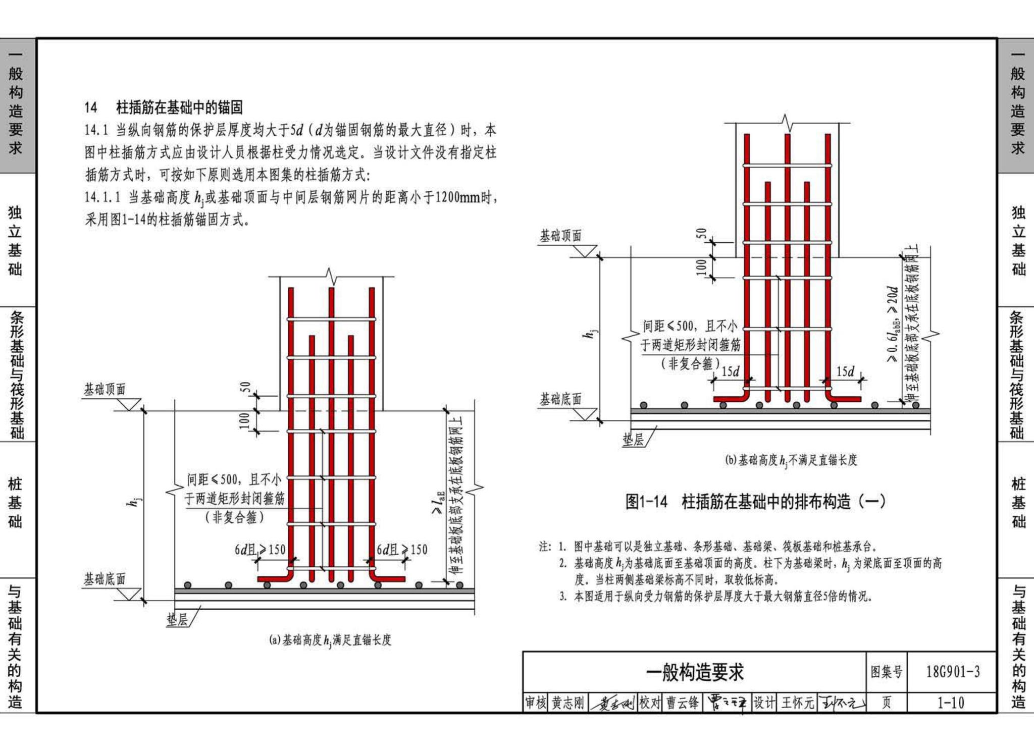 18G901-3--混凝土结构施工钢筋排布规则与构造详图（独立基础、条形基础、筏形基础、桩基础）