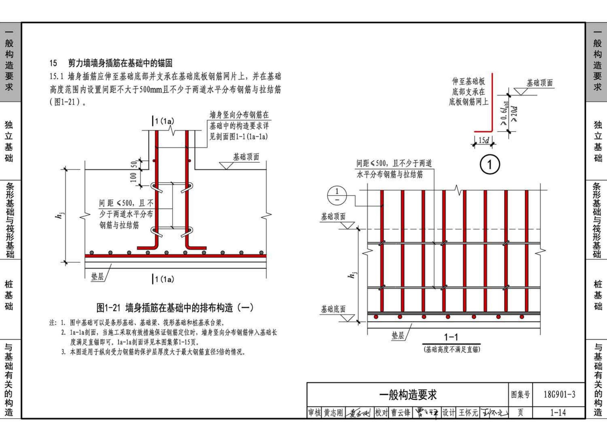 18G901-3--混凝土结构施工钢筋排布规则与构造详图（独立基础、条形基础、筏形基础、桩基础）