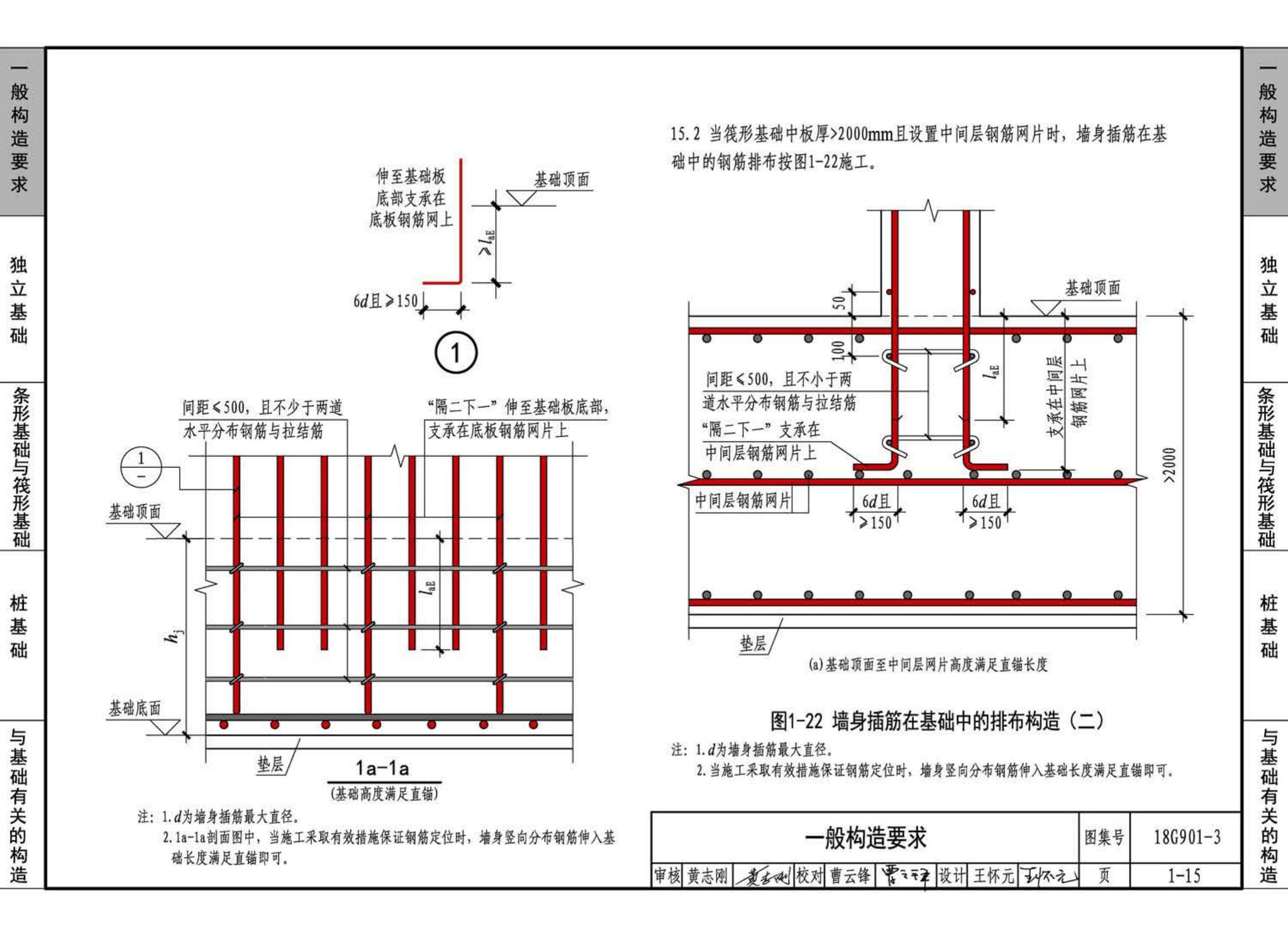 18G901-3--混凝土结构施工钢筋排布规则与构造详图（独立基础、条形基础、筏形基础、桩基础）