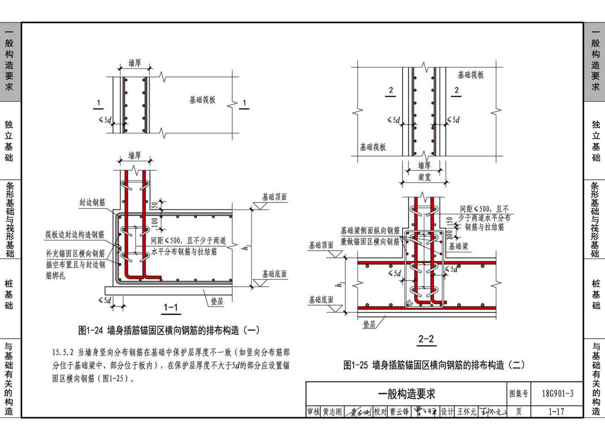 18G901-3--混凝土结构施工钢筋排布规则与构造详图（独立基础、条形基础、筏形基础、桩基础）