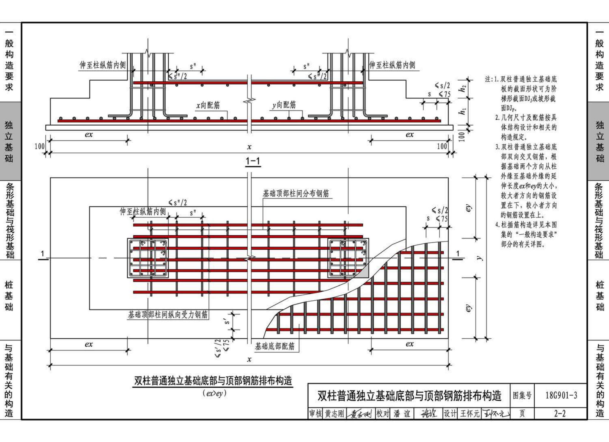 18G901-3--混凝土结构施工钢筋排布规则与构造详图（独立基础、条形基础、筏形基础、桩基础）