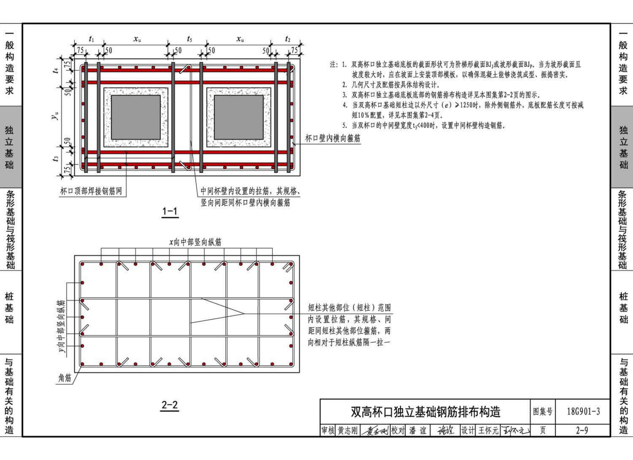 18G901-3--混凝土结构施工钢筋排布规则与构造详图（独立基础、条形基础、筏形基础、桩基础）