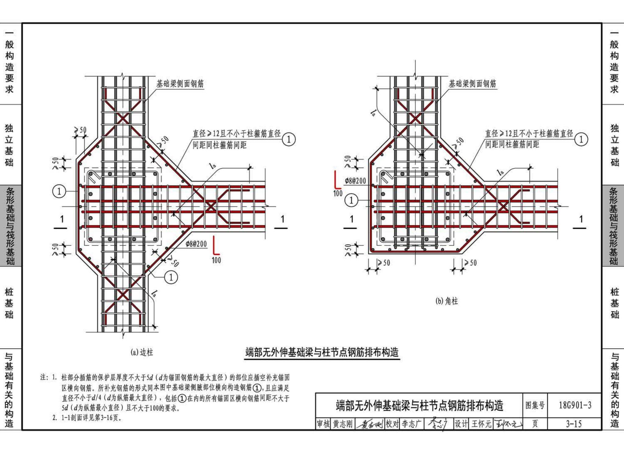 18G901-3--混凝土结构施工钢筋排布规则与构造详图（独立基础、条形基础、筏形基础、桩基础）