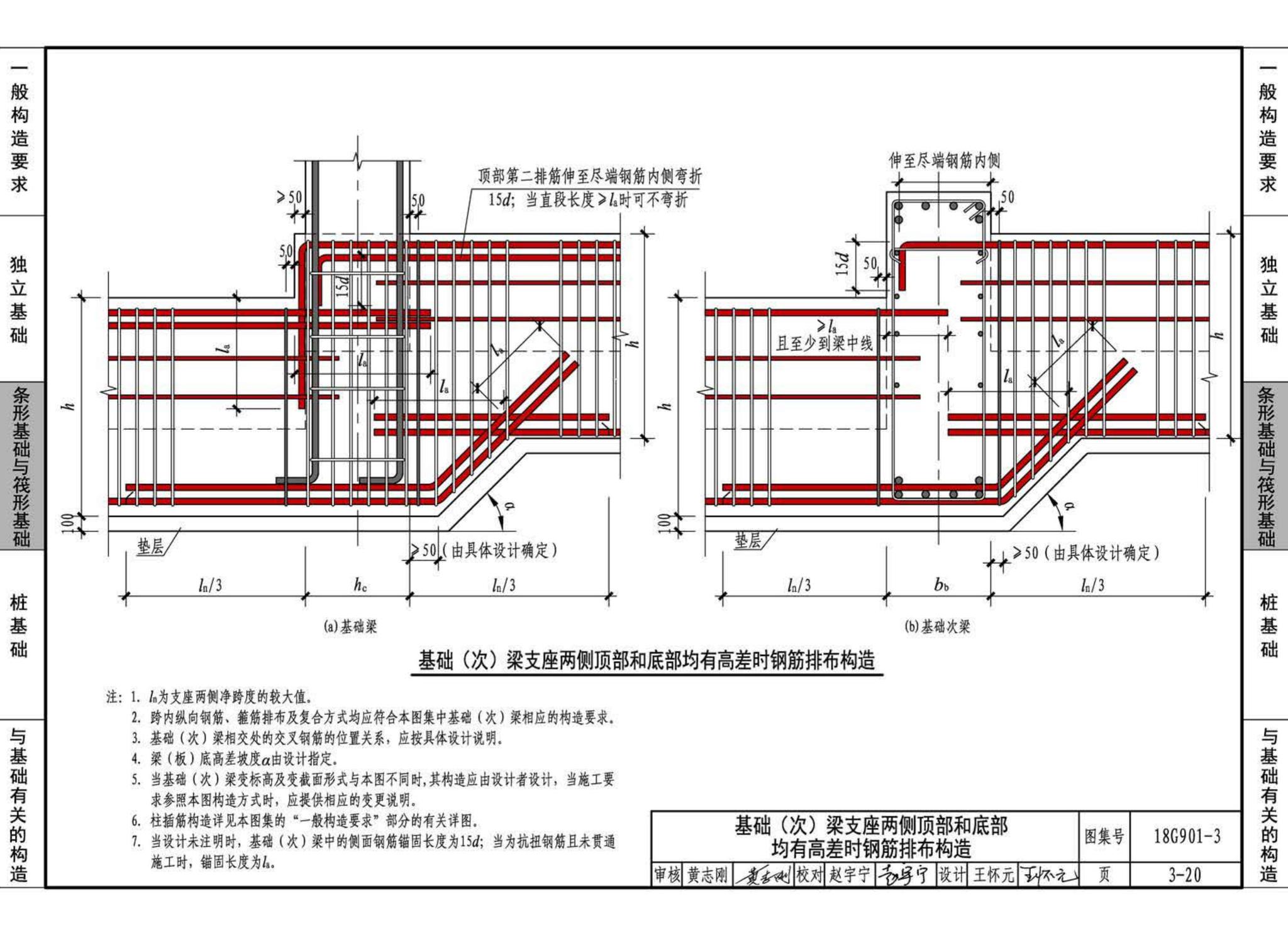 18G901-3--混凝土结构施工钢筋排布规则与构造详图（独立基础、条形基础、筏形基础、桩基础）