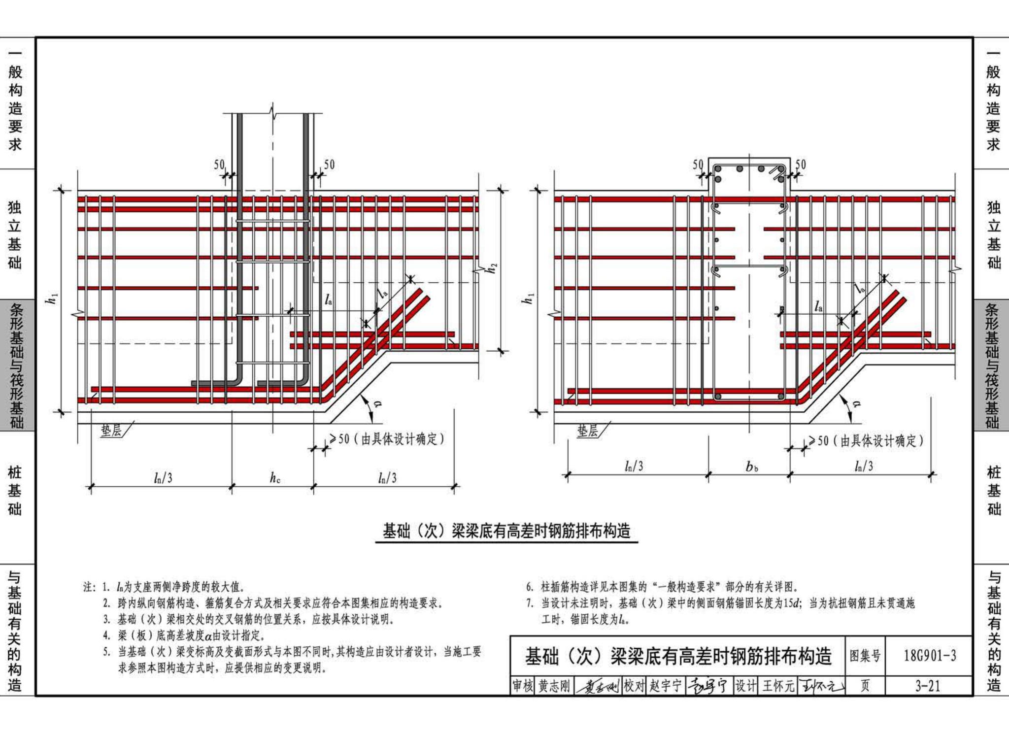 18G901-3--混凝土结构施工钢筋排布规则与构造详图（独立基础、条形基础、筏形基础、桩基础）