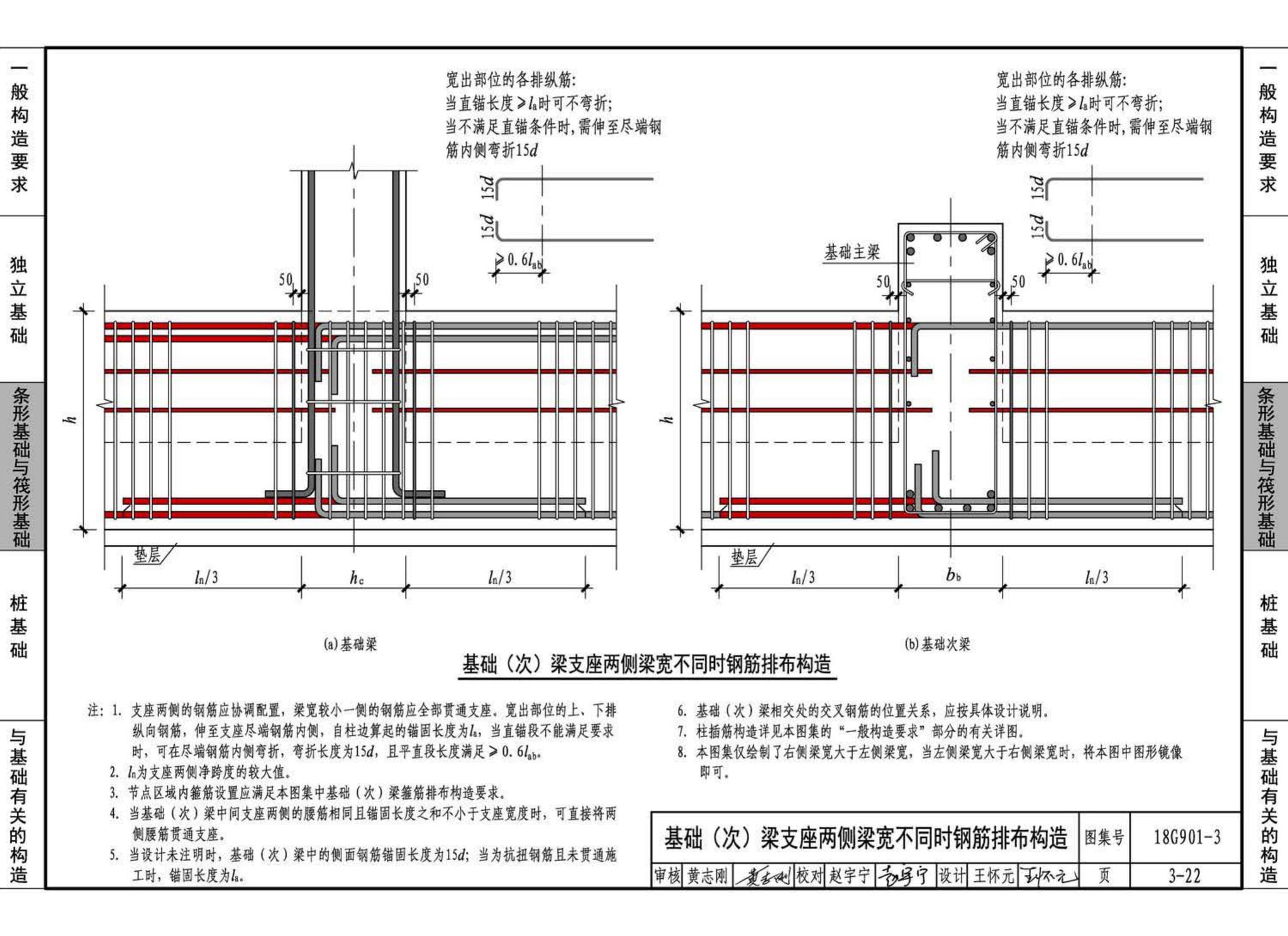 18G901-3--混凝土结构施工钢筋排布规则与构造详图（独立基础、条形基础、筏形基础、桩基础）