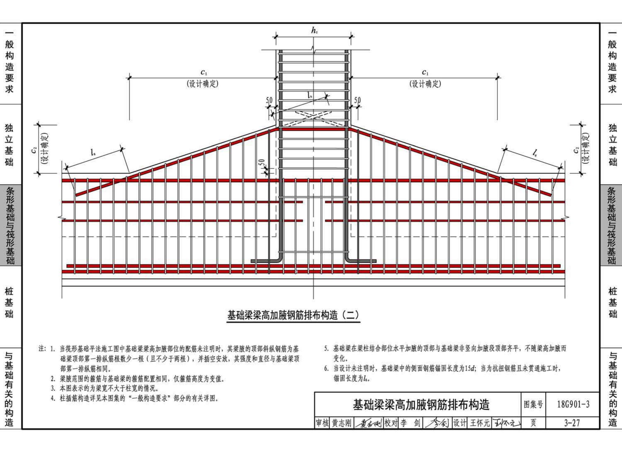 18G901-3--混凝土结构施工钢筋排布规则与构造详图（独立基础、条形基础、筏形基础、桩基础）