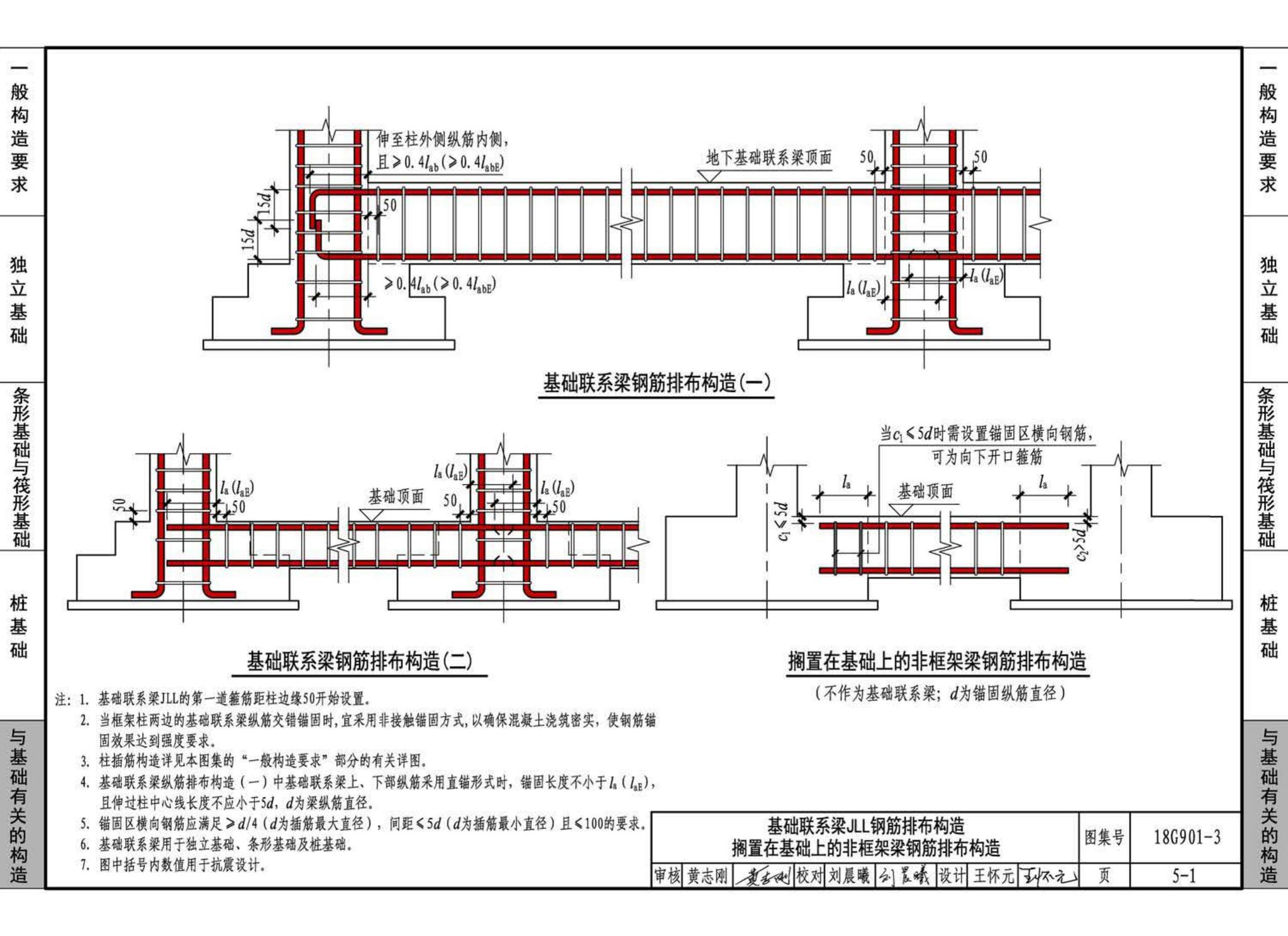 18G901-3--混凝土结构施工钢筋排布规则与构造详图（独立基础、条形基础、筏形基础、桩基础）