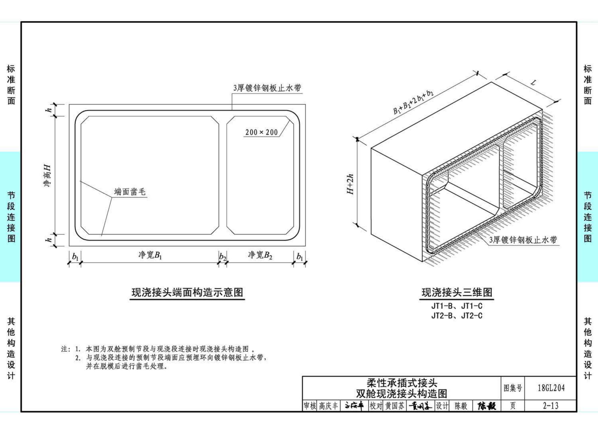 18GL204--预制混凝土综合管廊